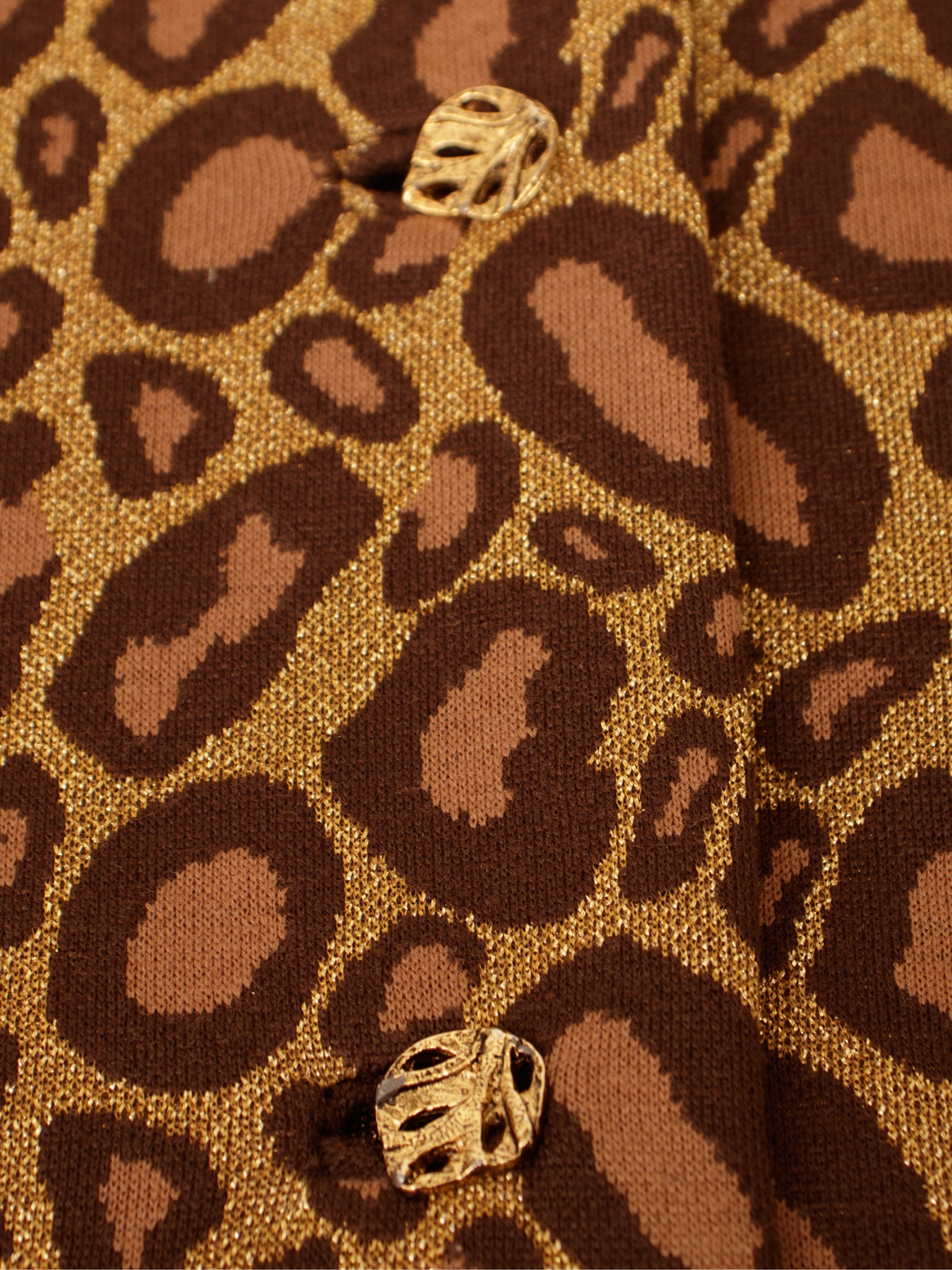 Marchesa Di Gresy for I.Magnin Leopard Intarsia Coat