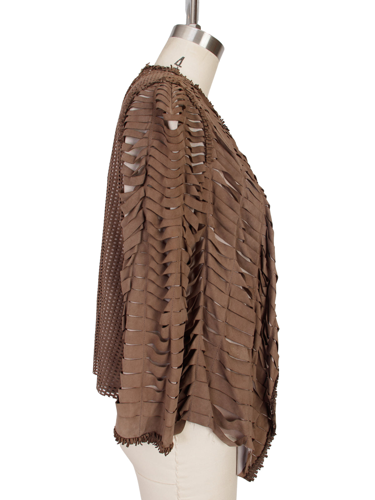 Just Cavalli Slashed Suede Asymmetrical Jacket – Mercy Vintage