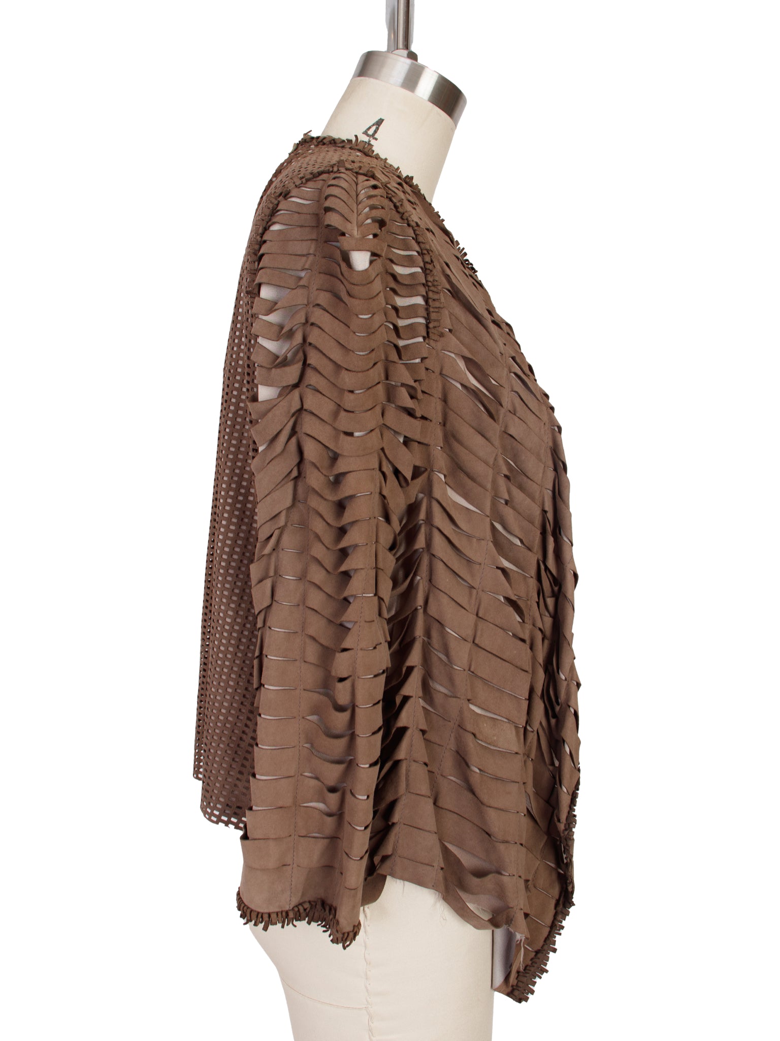 Just Cavalli Slashed Suede Asymmetrical Jacket
