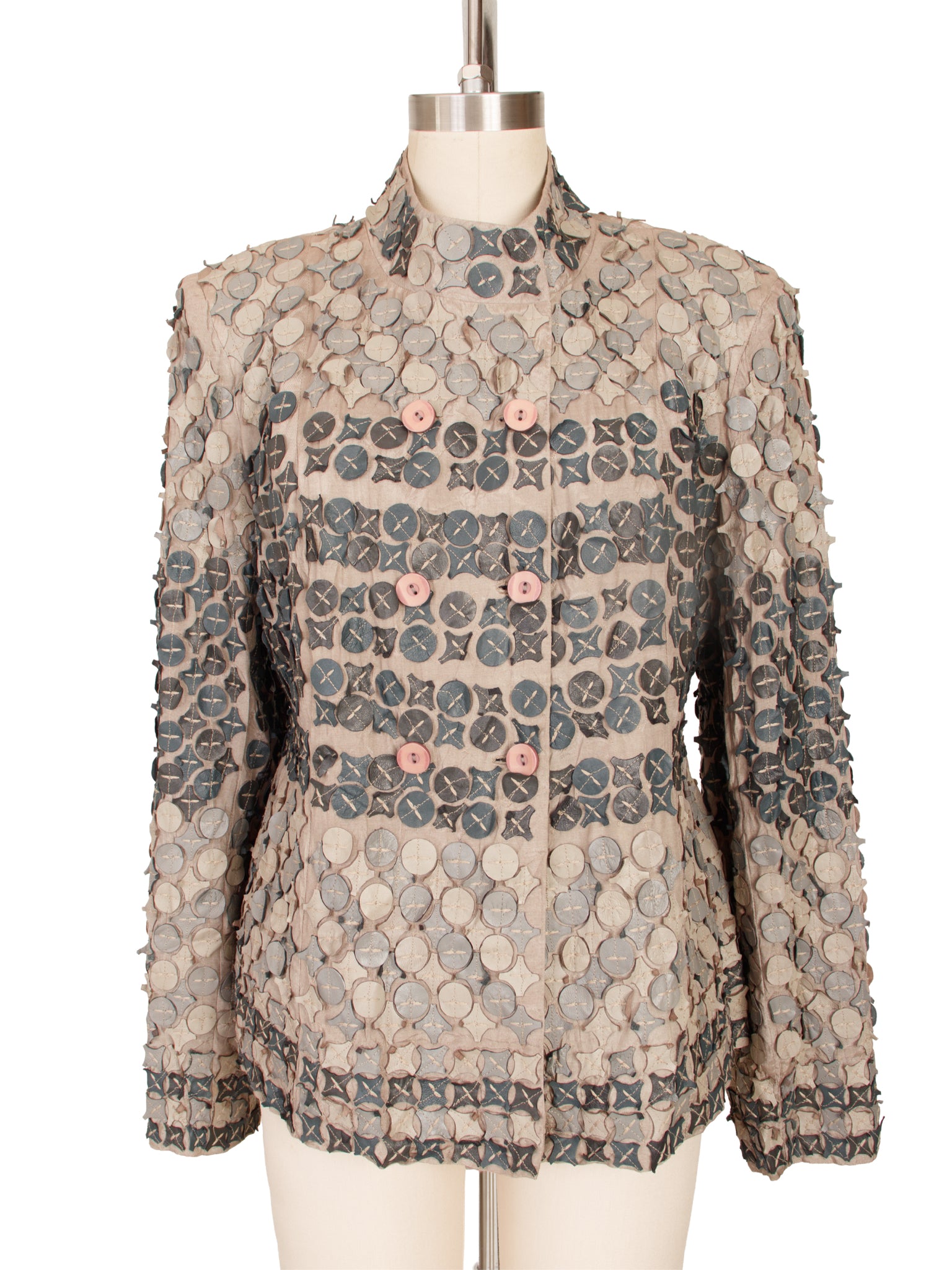Blank London Silk & Leather Applique Jacket