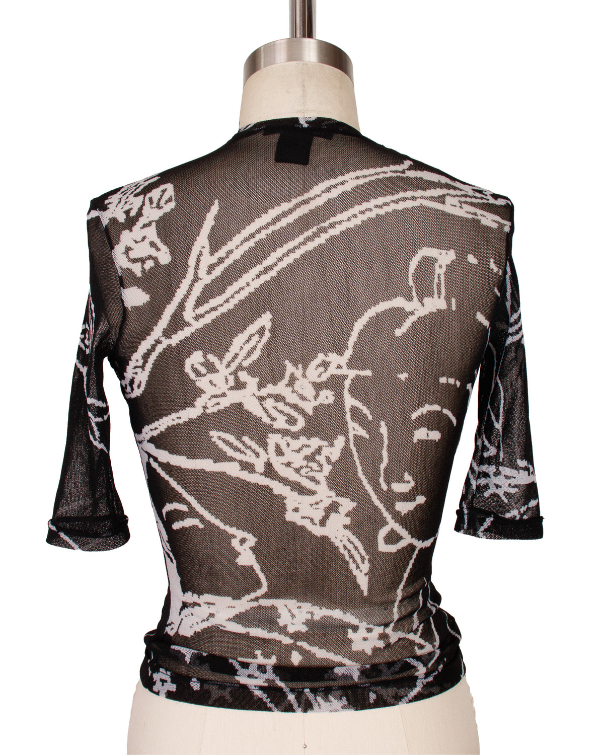 Vivienne Tam Mesh Kissing Couple Print Top