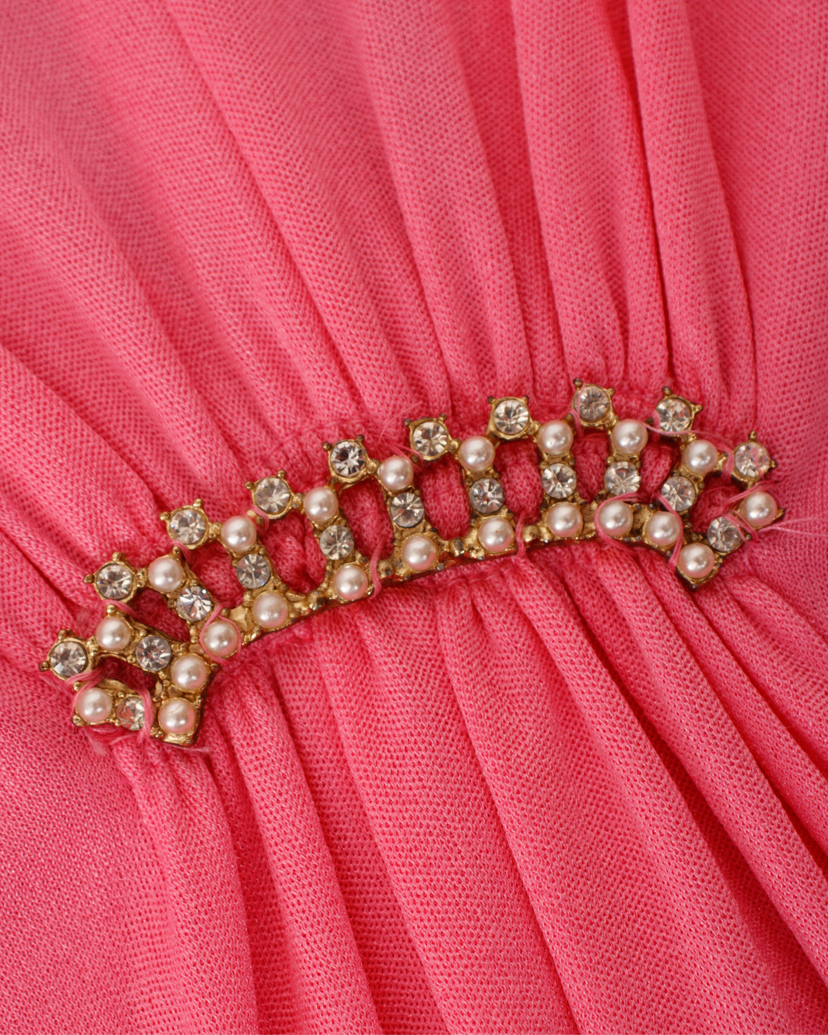 1970s Jersey & Marabou Trim Nightgown
