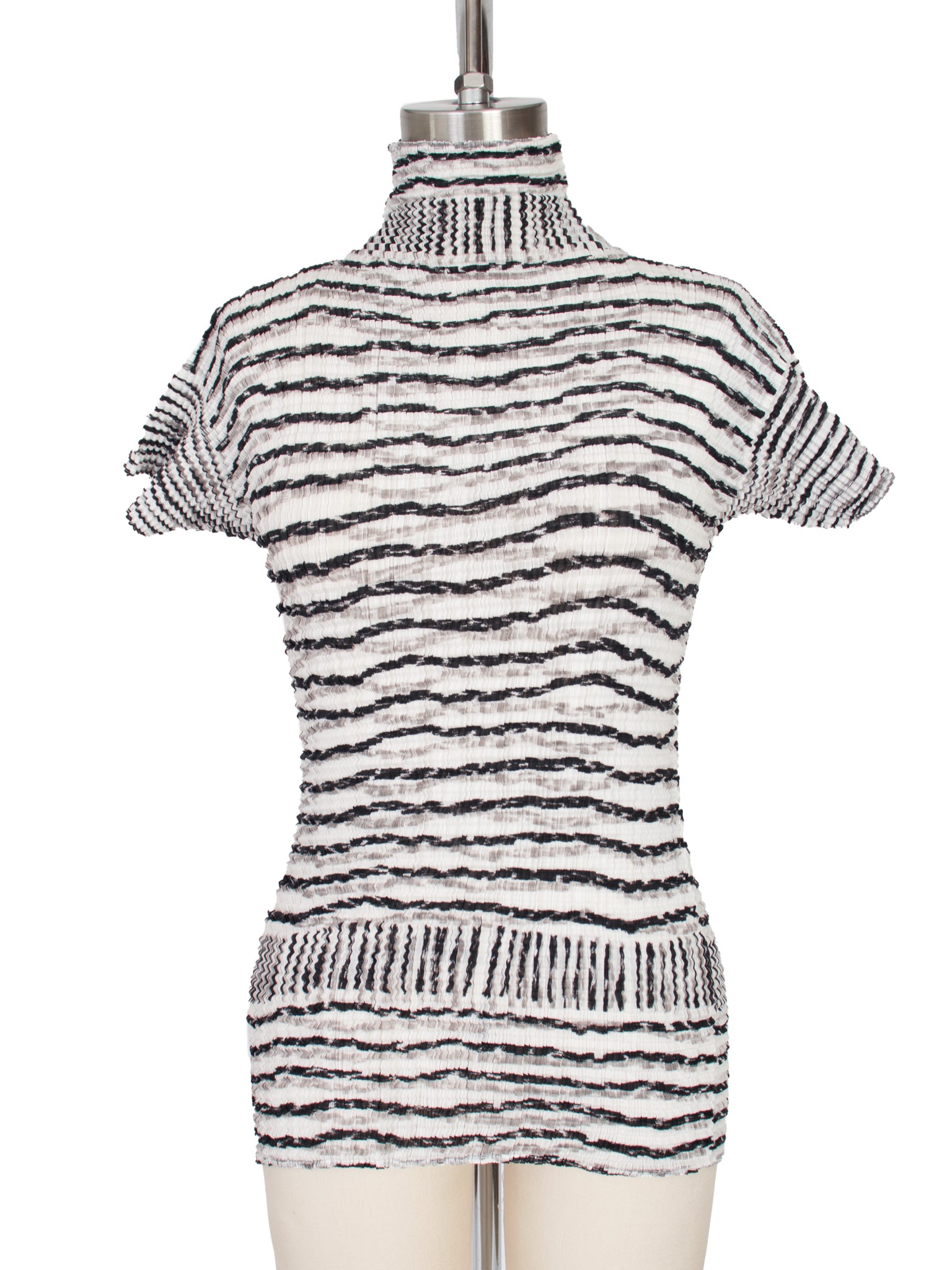 2008 Issey Miyake Paint Stripe Plisse Top
