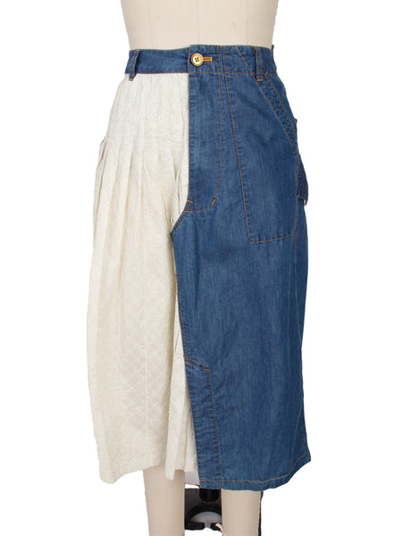 2017 Tricot Comme Des Garcons Denim Eyelet Skirt – Mercy Vintage