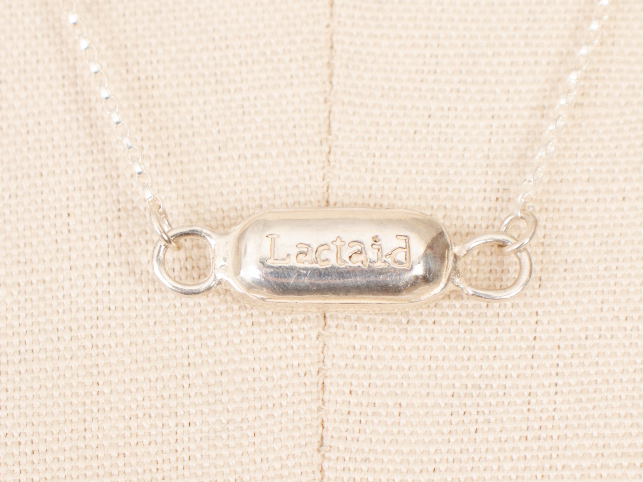 Soft Good Studio Sterling Lactaid Pill Necklace
