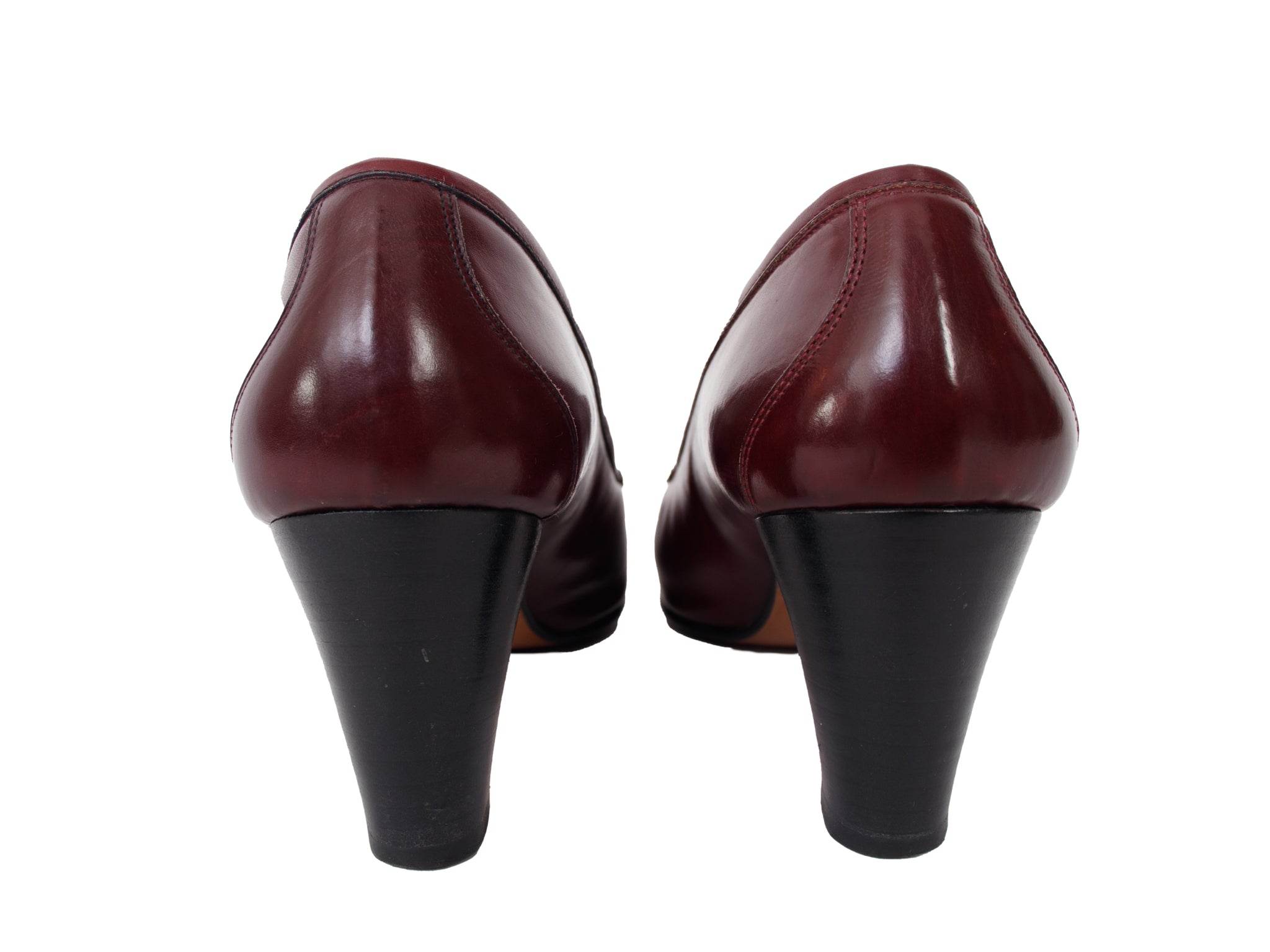 1970s Gucci GG Tassel Mid-Heel Loafers