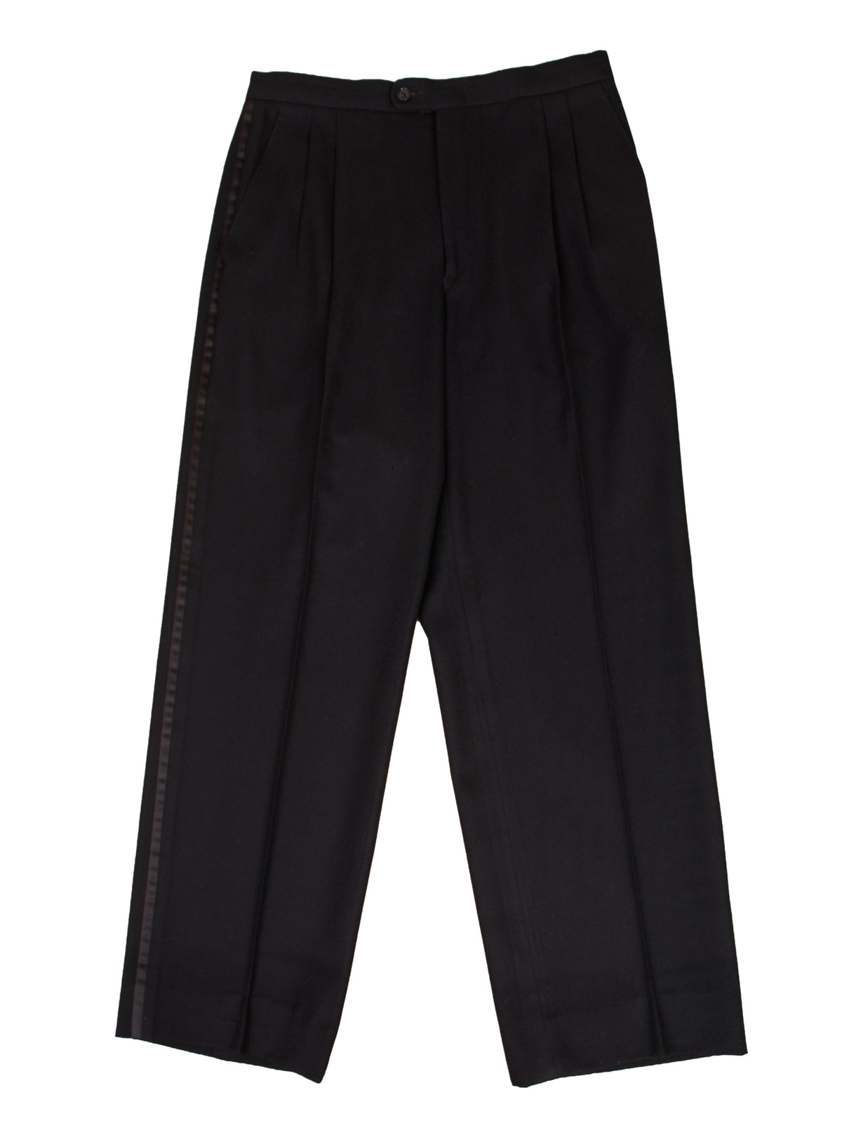 1980s Gianni Versace Wool Tuxedo Stripe Pant Suit