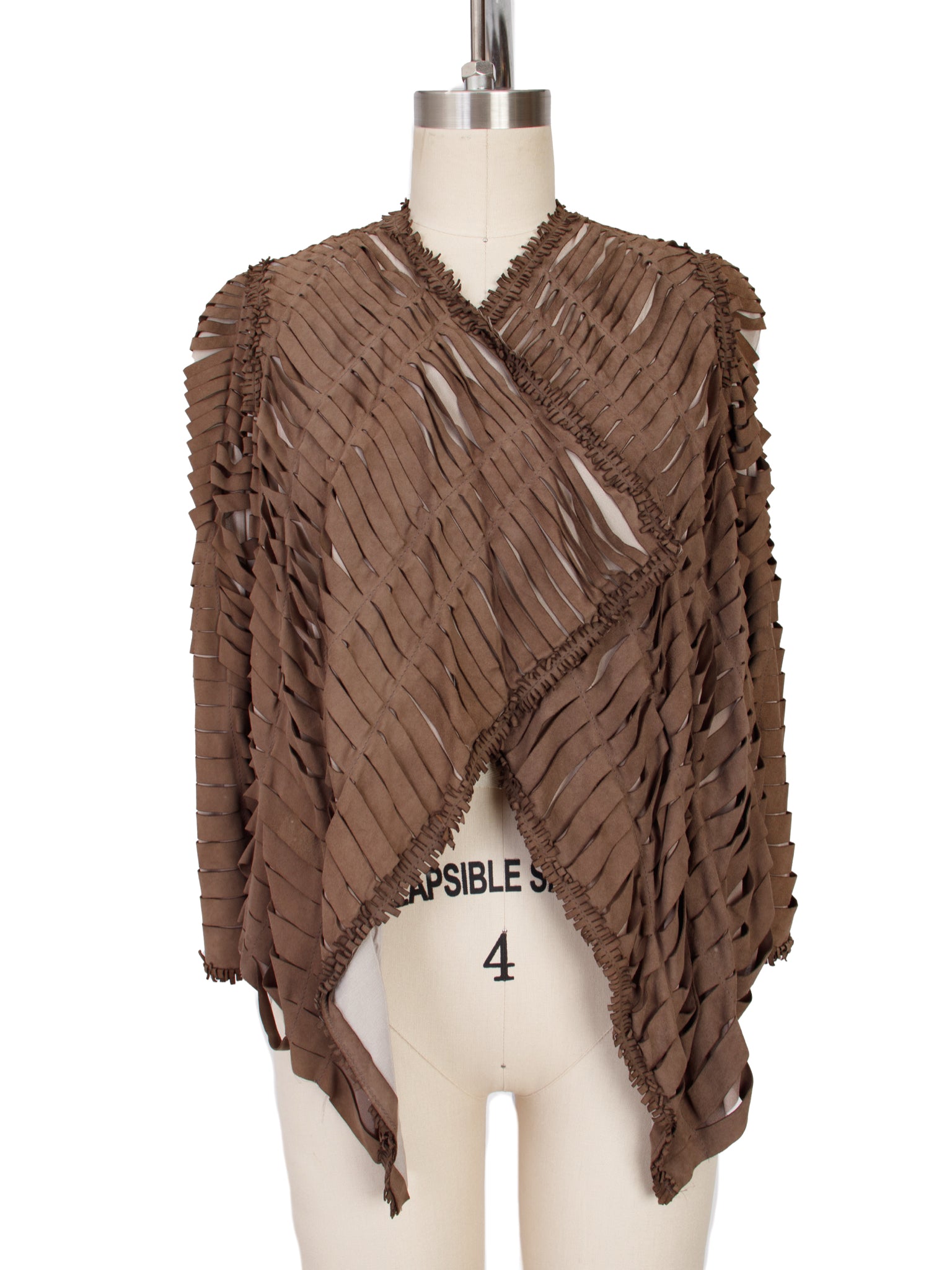 Just Cavalli Slashed Suede Asymmetrical Jacket