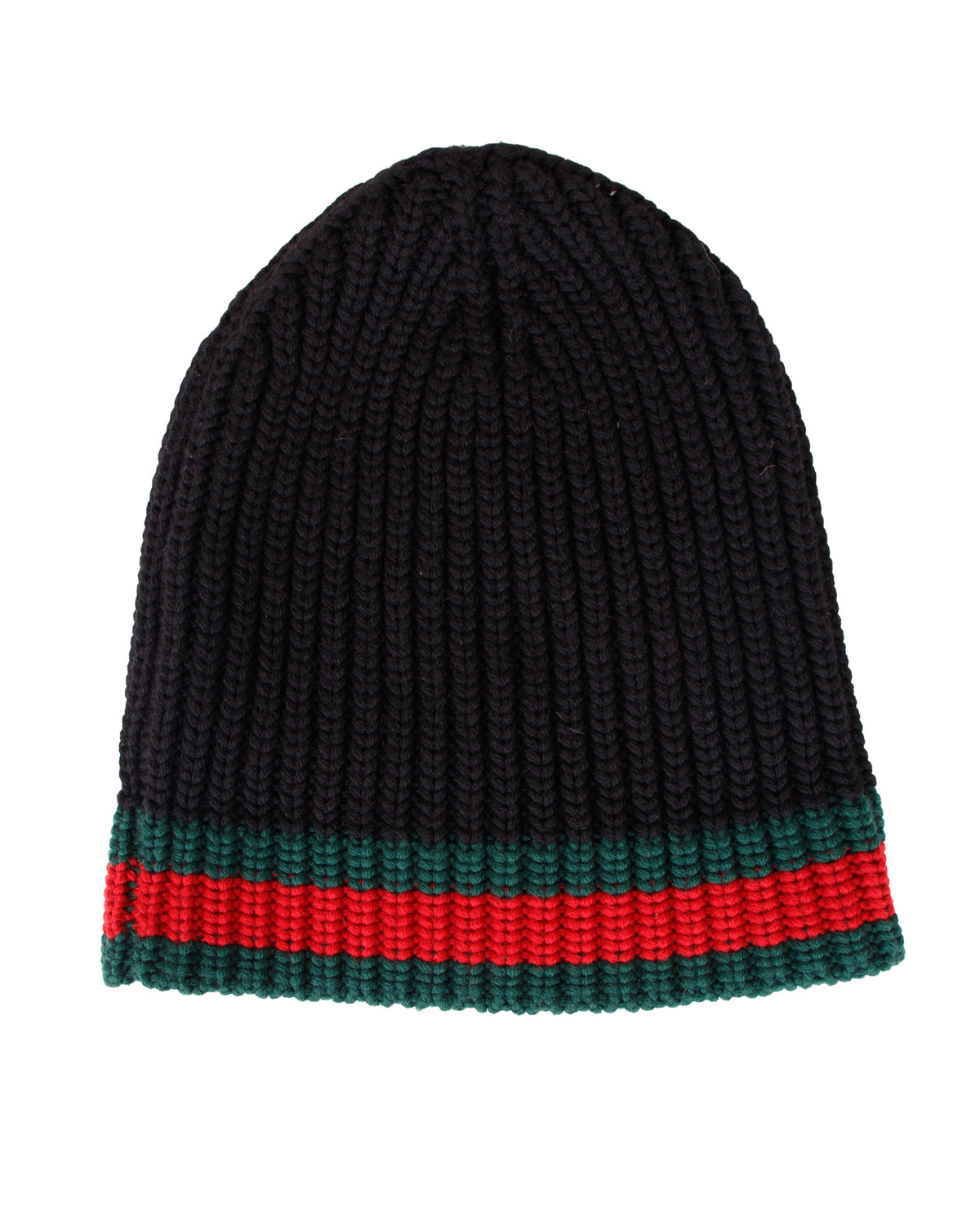 Gucci Wool Web Rib Knit Beanie