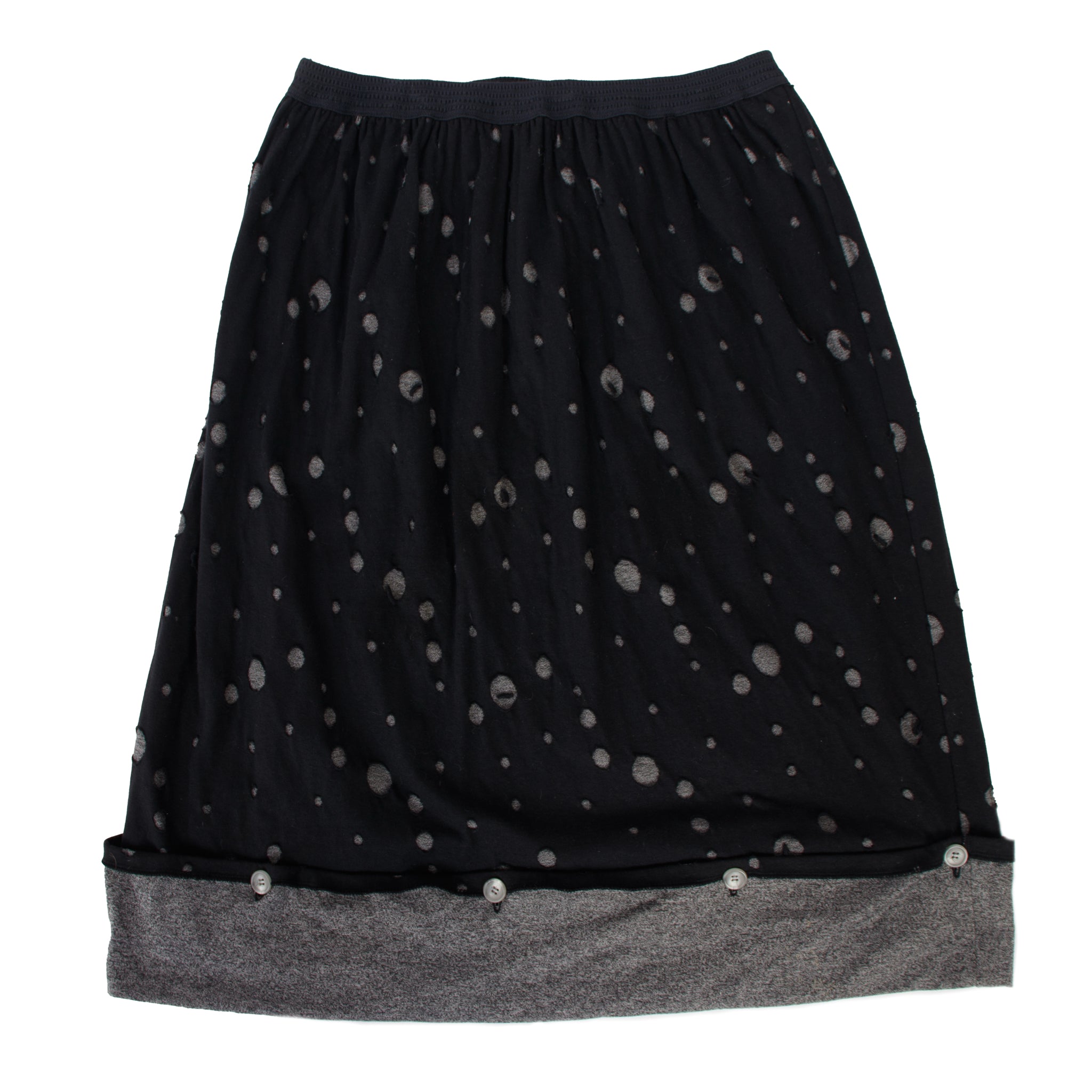 1980s Matsuda Distressed Layered Skirt Set