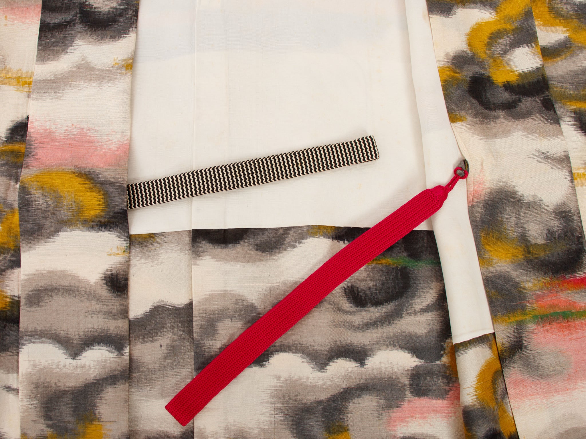 Japanese Silk Cloud Pattern Haori yellowing