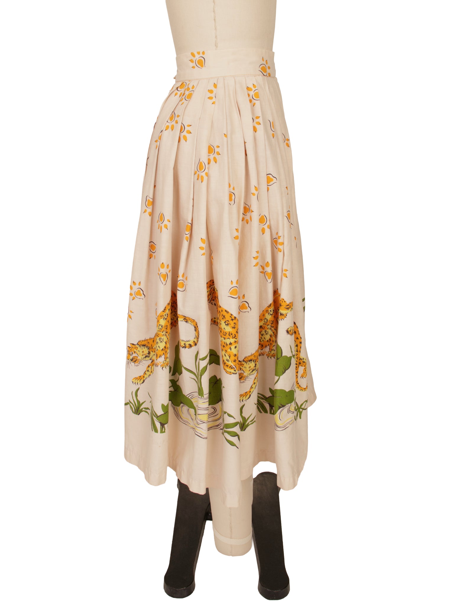 1950s Novelty Leopard Print Skirt