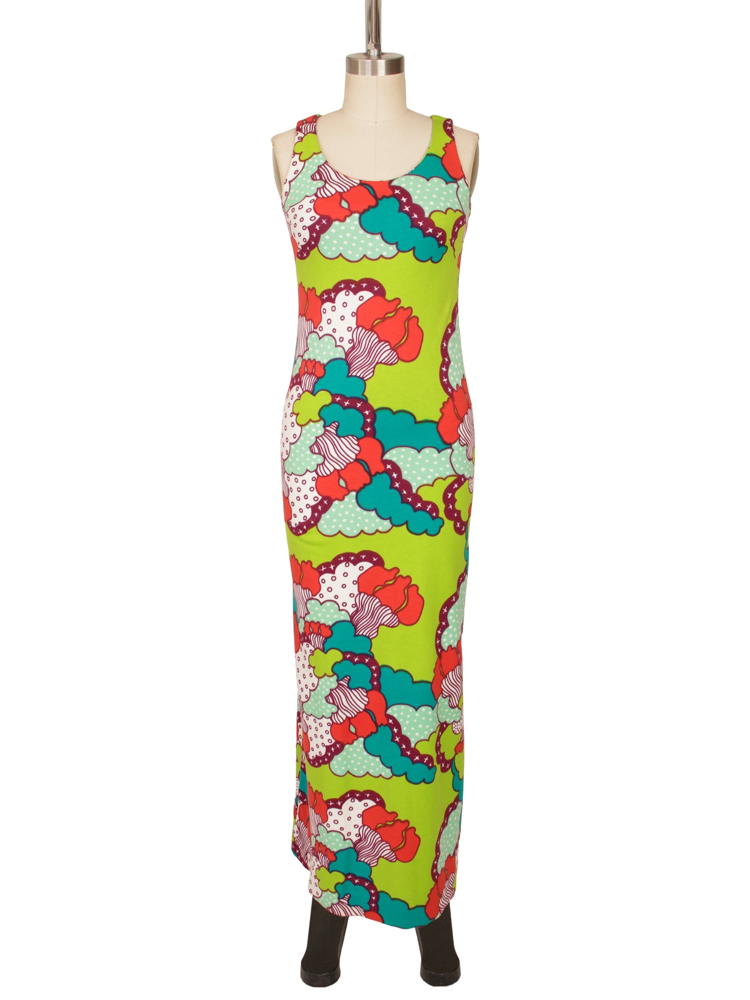 1970s Thalhimers Cloud Pop Art Dress