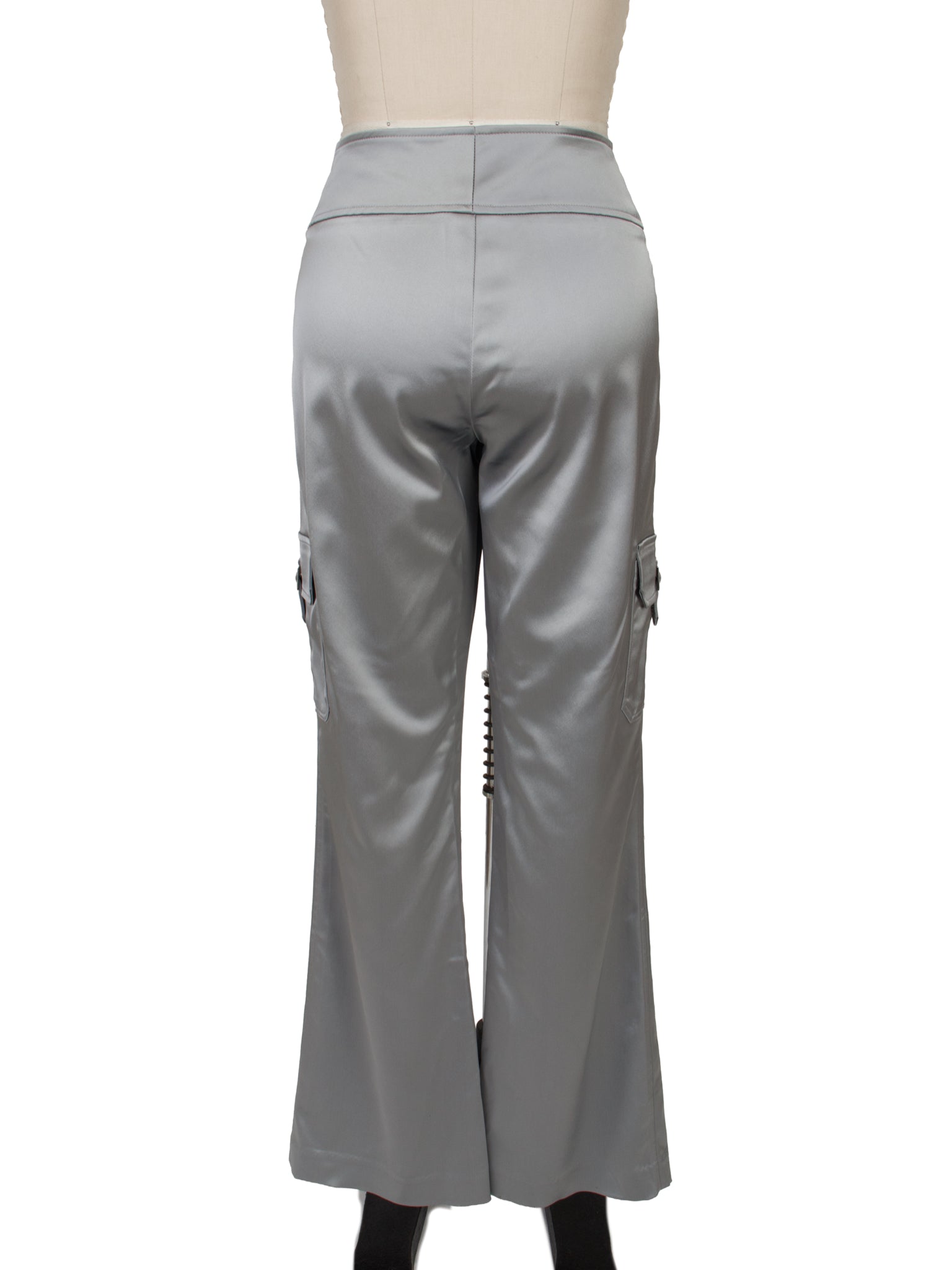 Cache Silver Satin Jacket & Pant Set