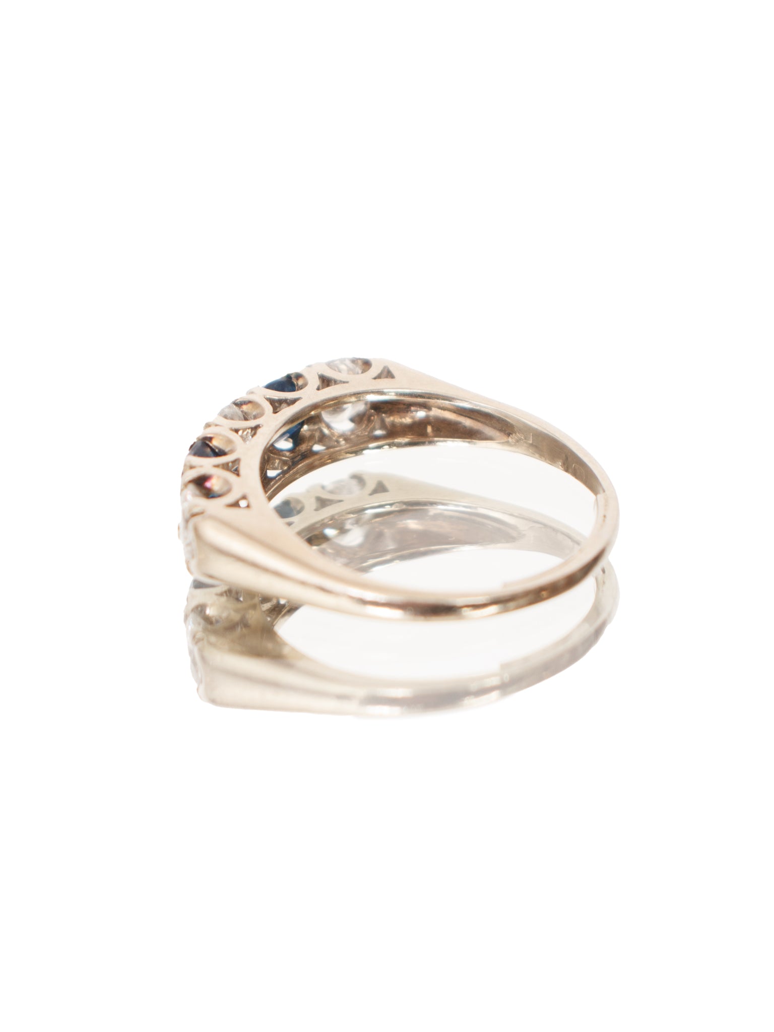 14K Sapphire & Diamond Prong Set Ring
