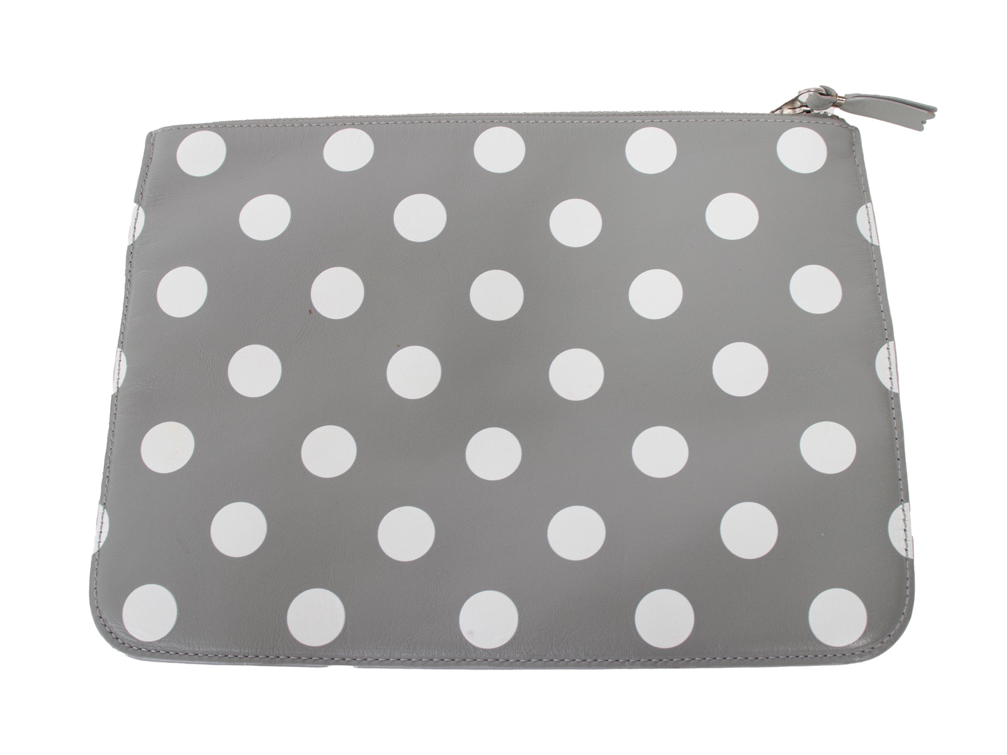 Comme des Garcons Leather Polka Dot Logo Pouch