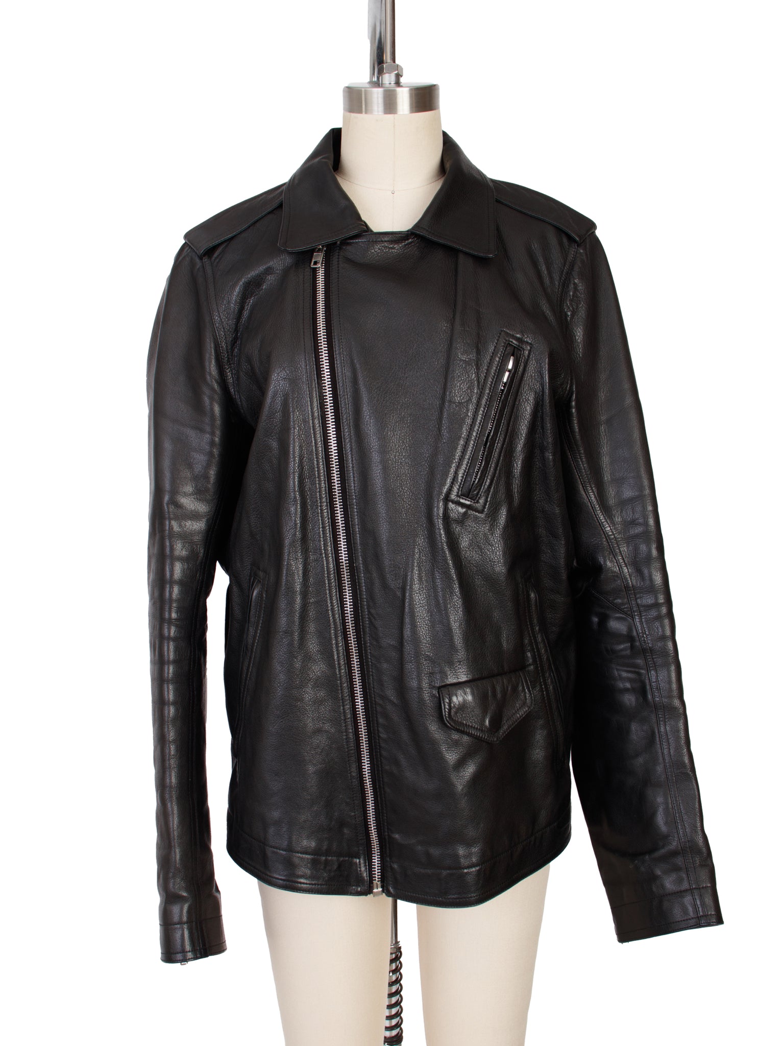 Rick Owens Stooges Leather Biker Jacket