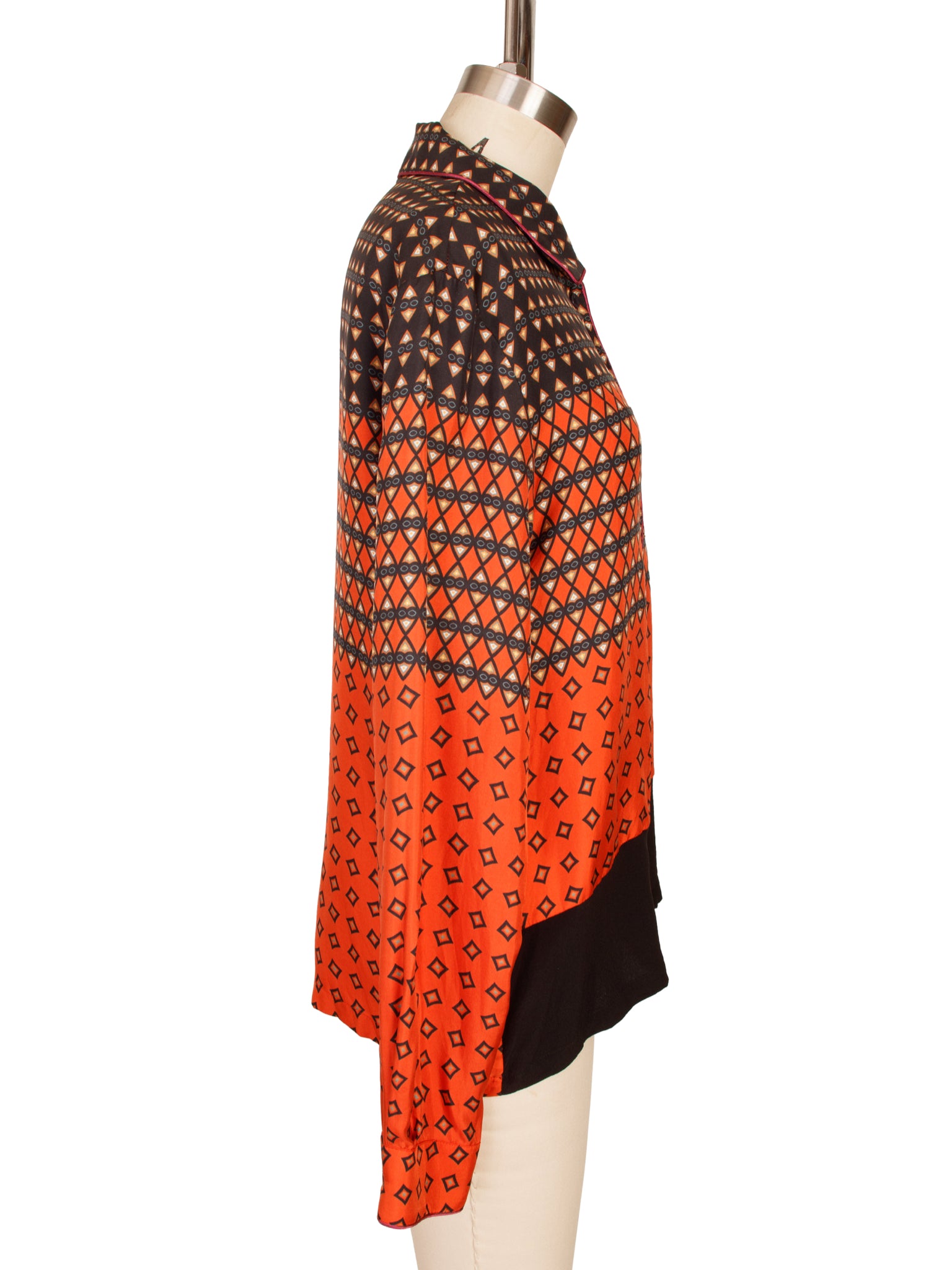 Etro Silk Geometric Print Shirt