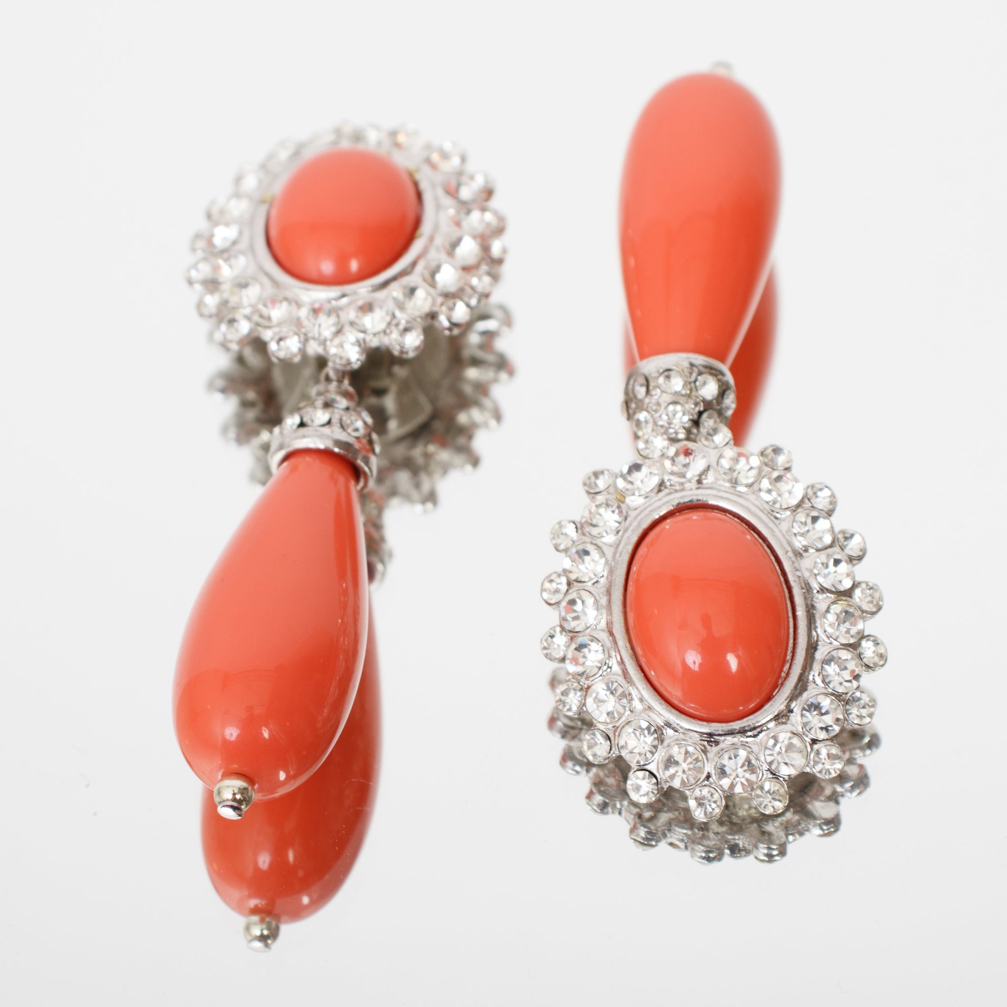 Zini Rhinestone Costume Teardrop Clip-On's