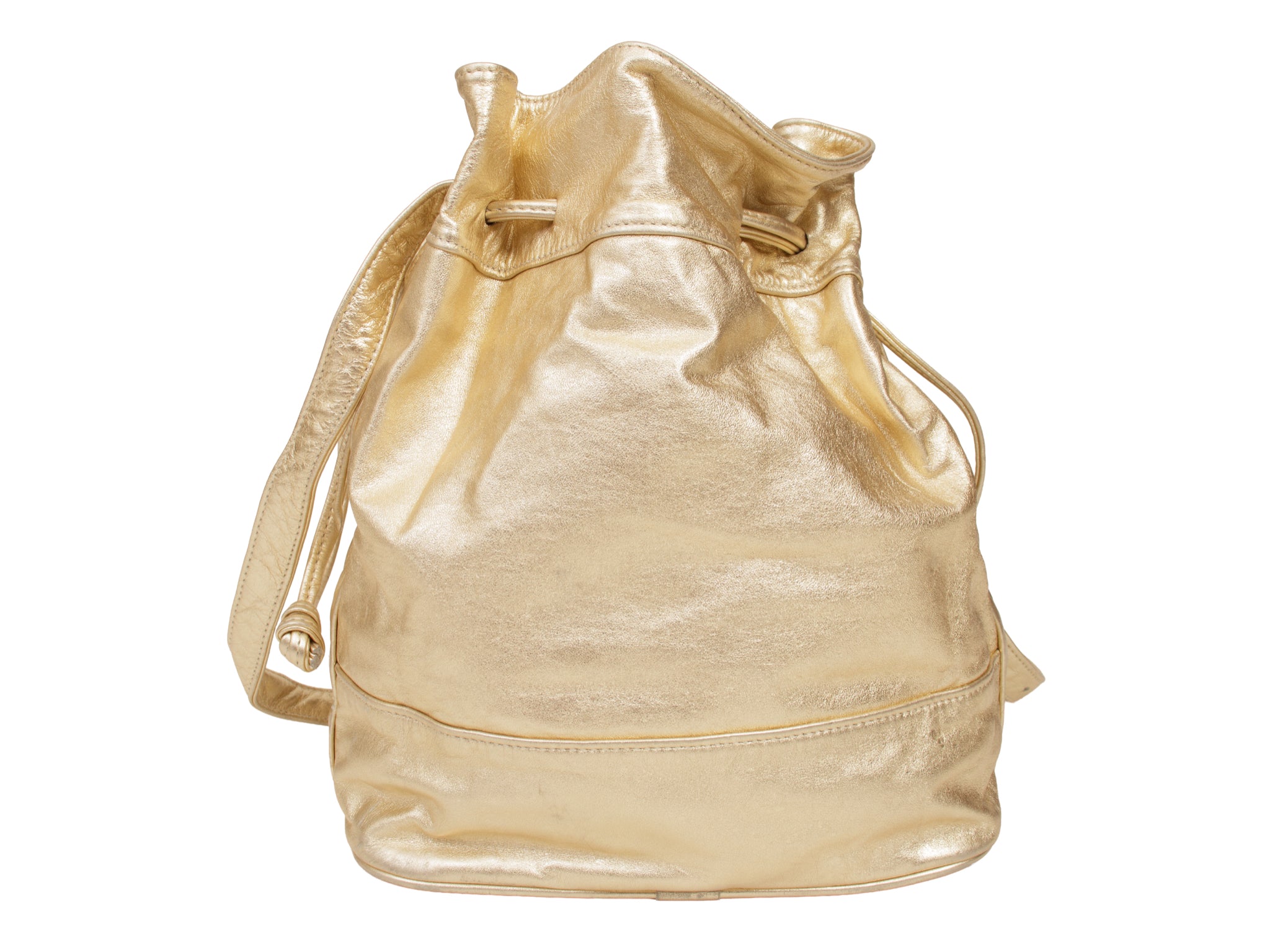 1980s Metallic Embellished Bucket Bag