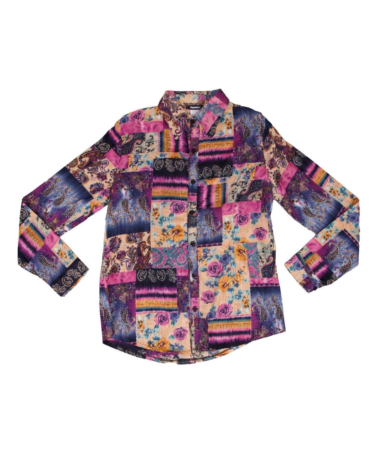 1996 Plantation Rose Patchwork Print Shirt