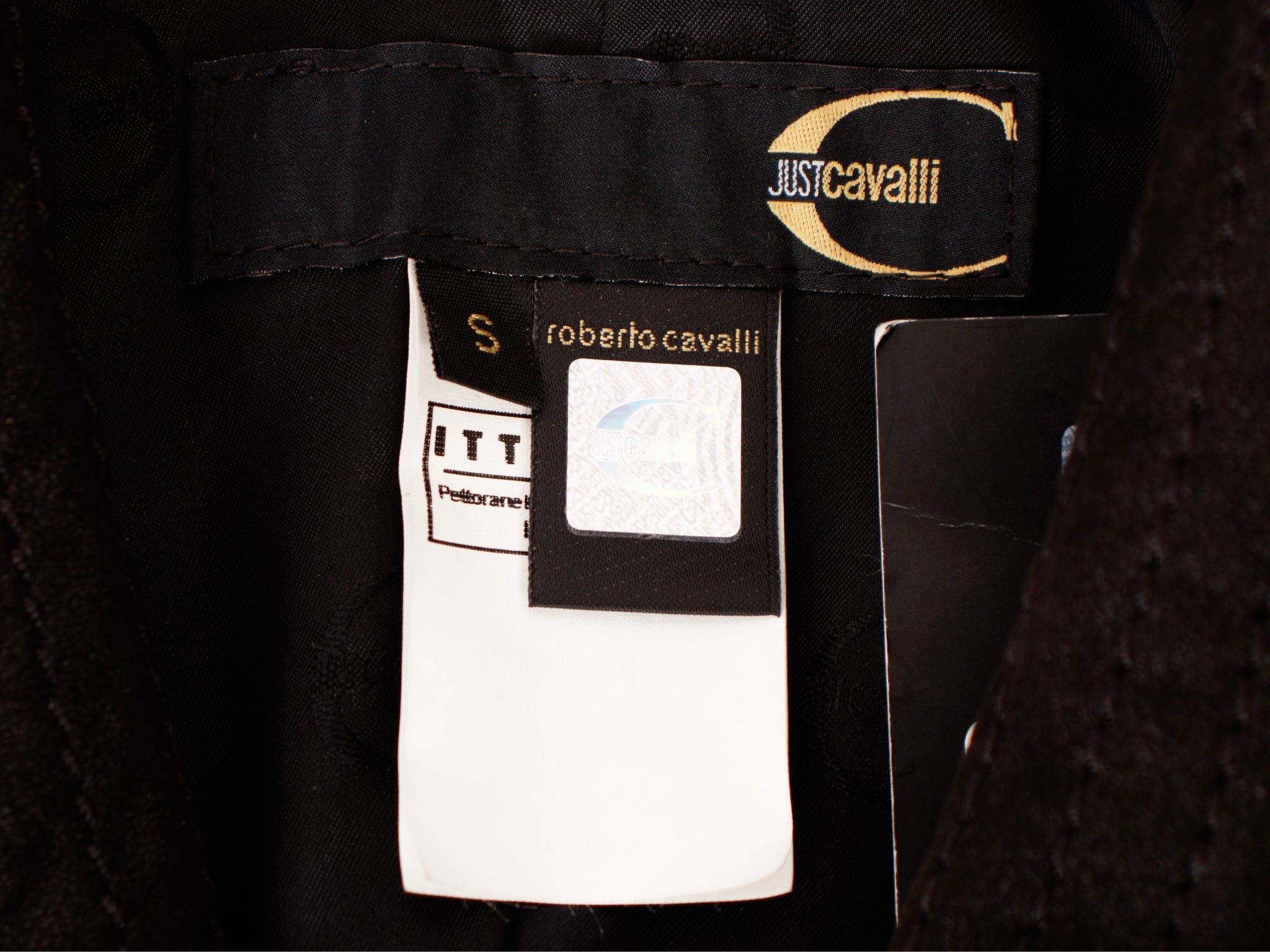 Just Cavalli Suede Quilted & Patent Leather Trim Jacket