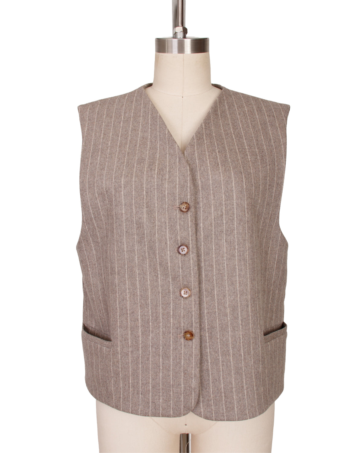 LouLou Studio Wool Cashmere Pinstripe Vest