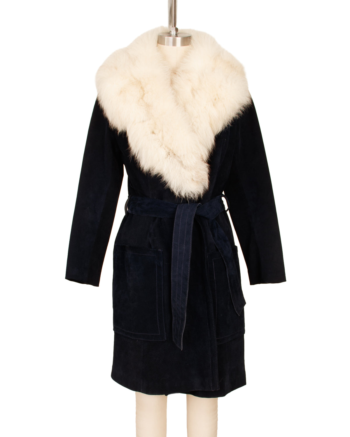 Coyote Fur & Suede Penny Lane Coat