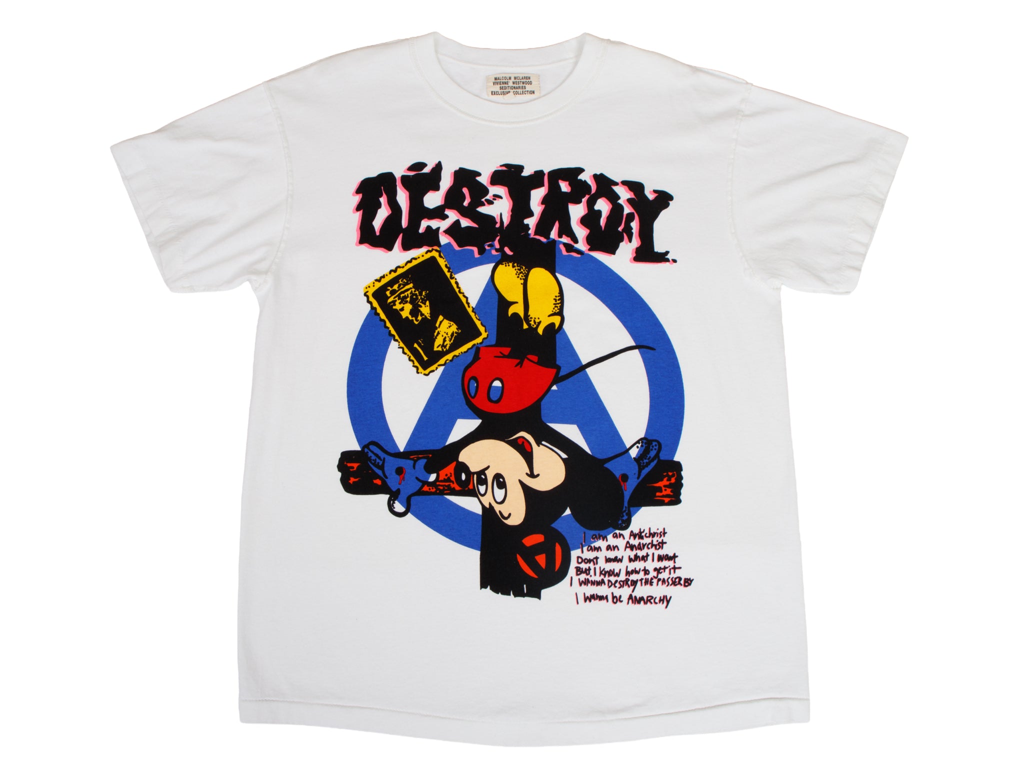 Malcolm Mclaren Vivienne Westwood Seditionaries Reproduction Destroy Tee