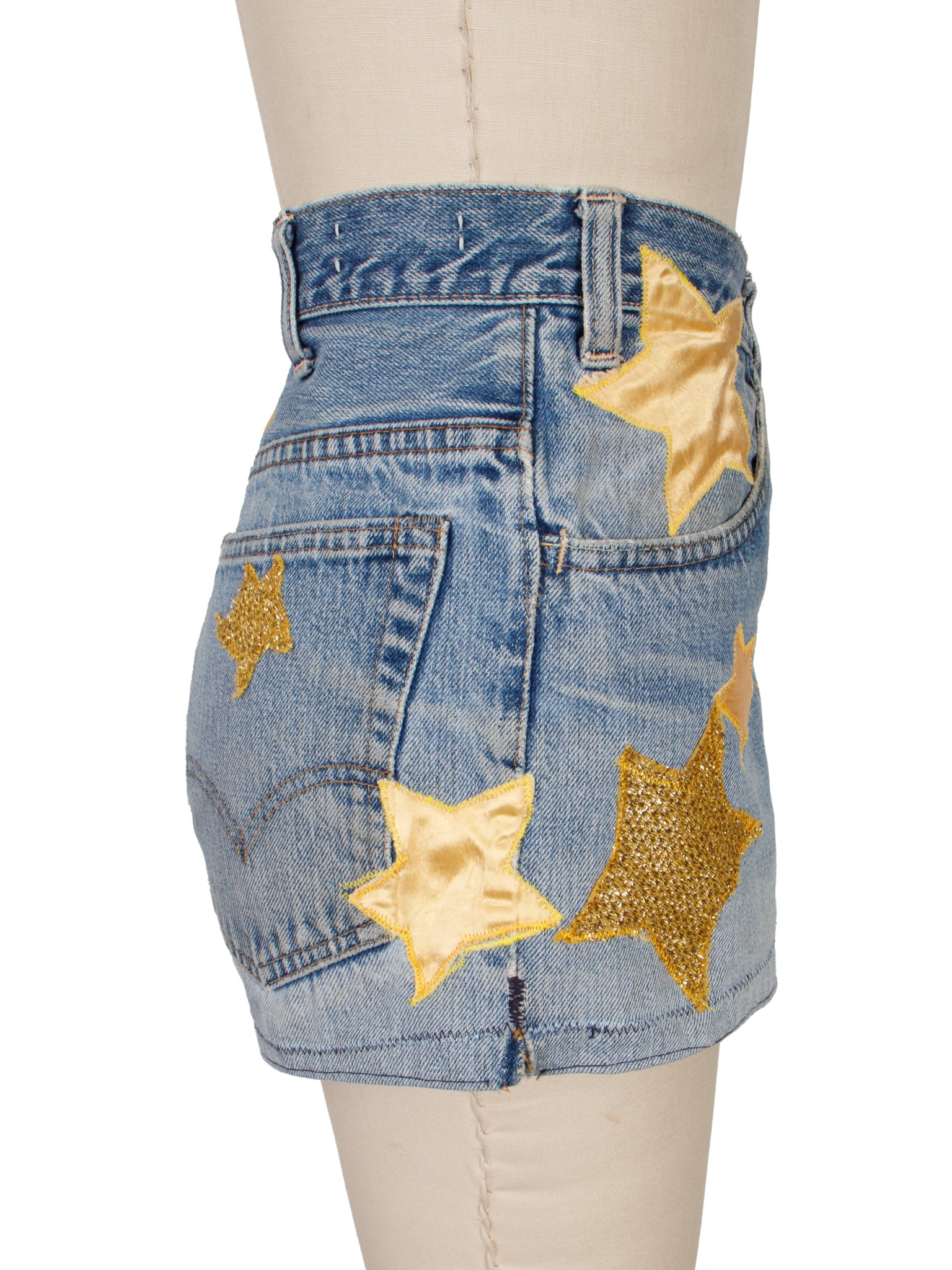 Handmade Denim Star Applique Shorts