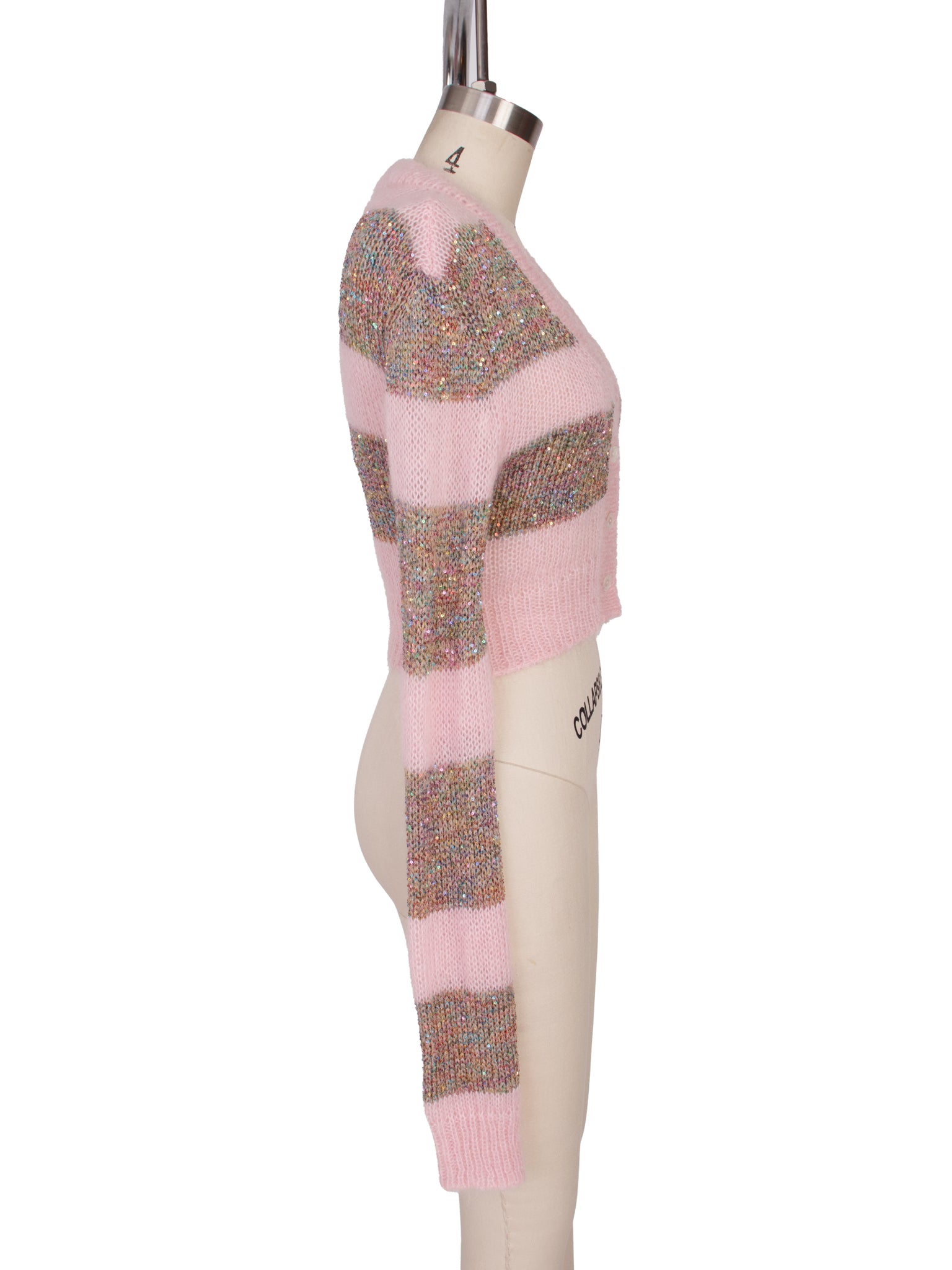 Marni Sequin Stripe Cropped Cardigan