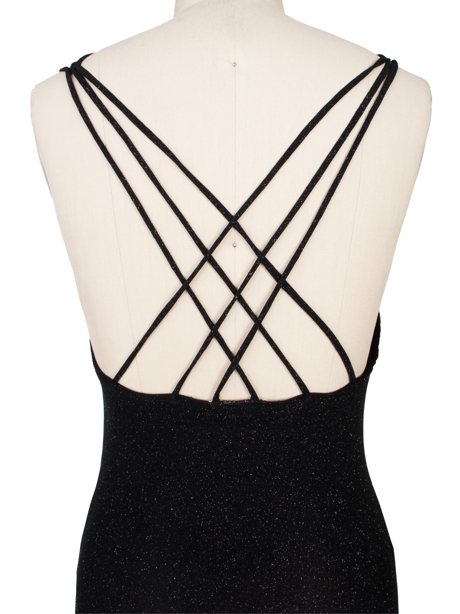 Nobody by Elisabeth Rogiani Lurex Crossover Straps Dress