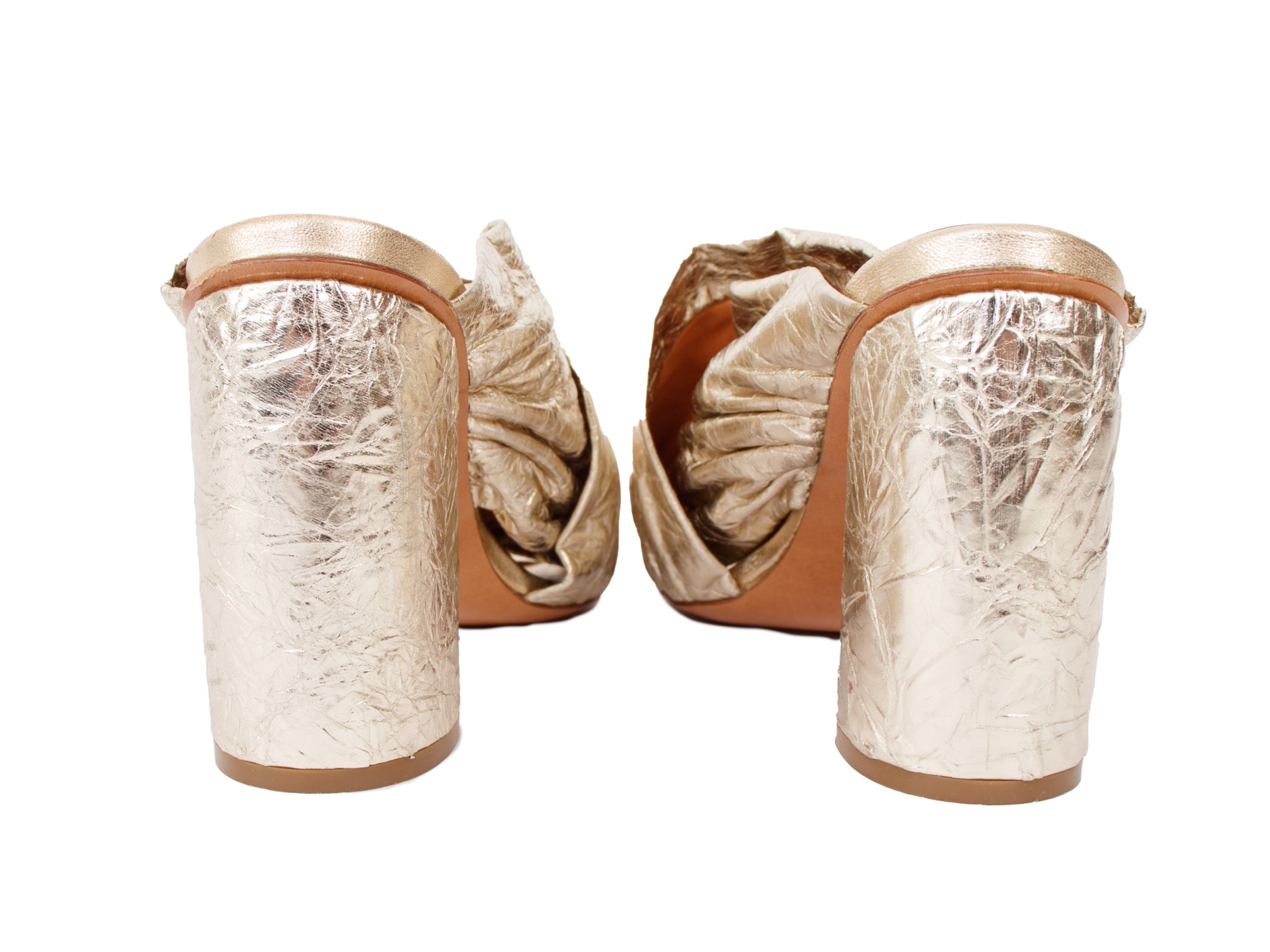 Forte Forte Metallic Leather Heeled Sandals