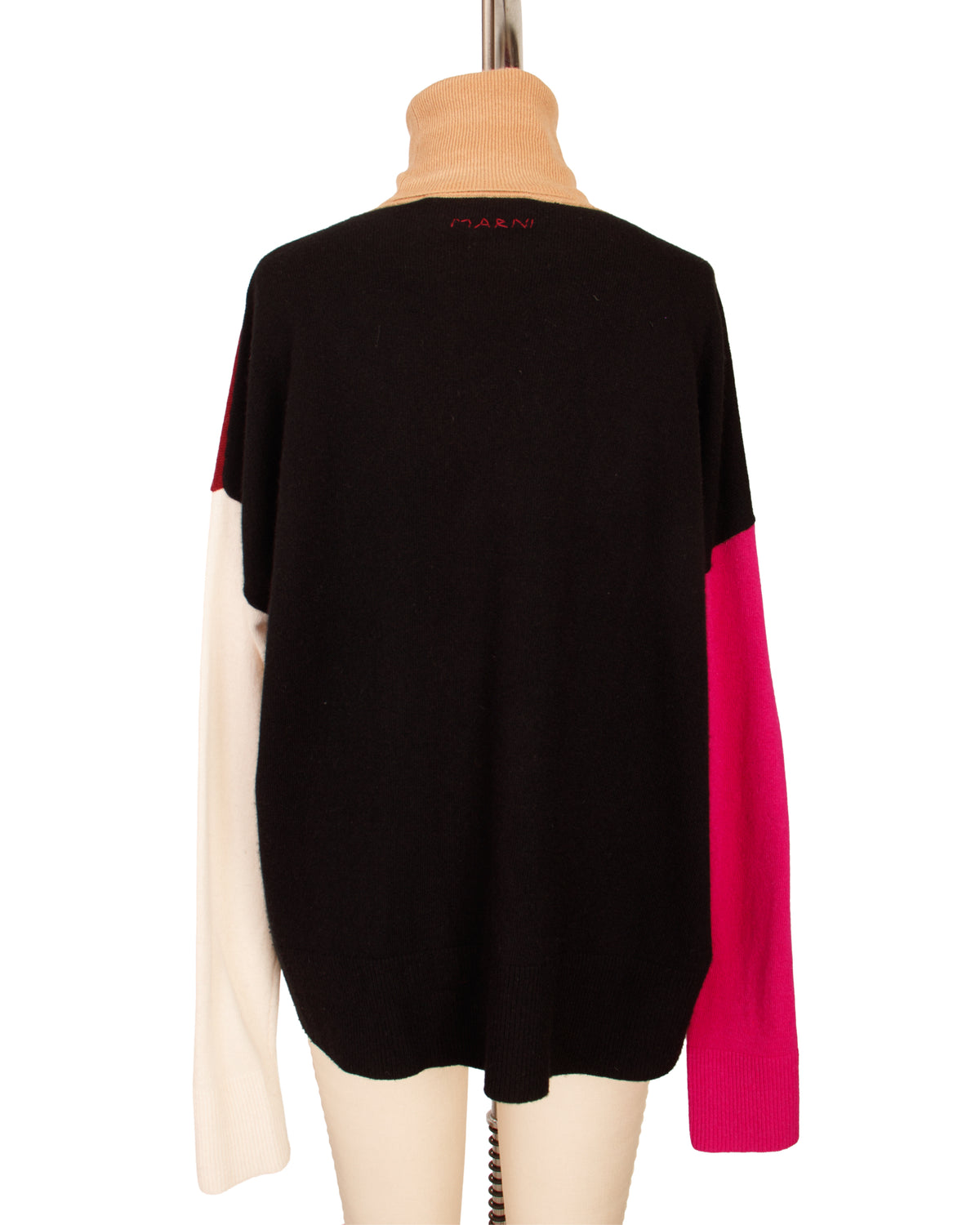 Marni Wool & Cashmere Colorblock Turtleneck Sweater