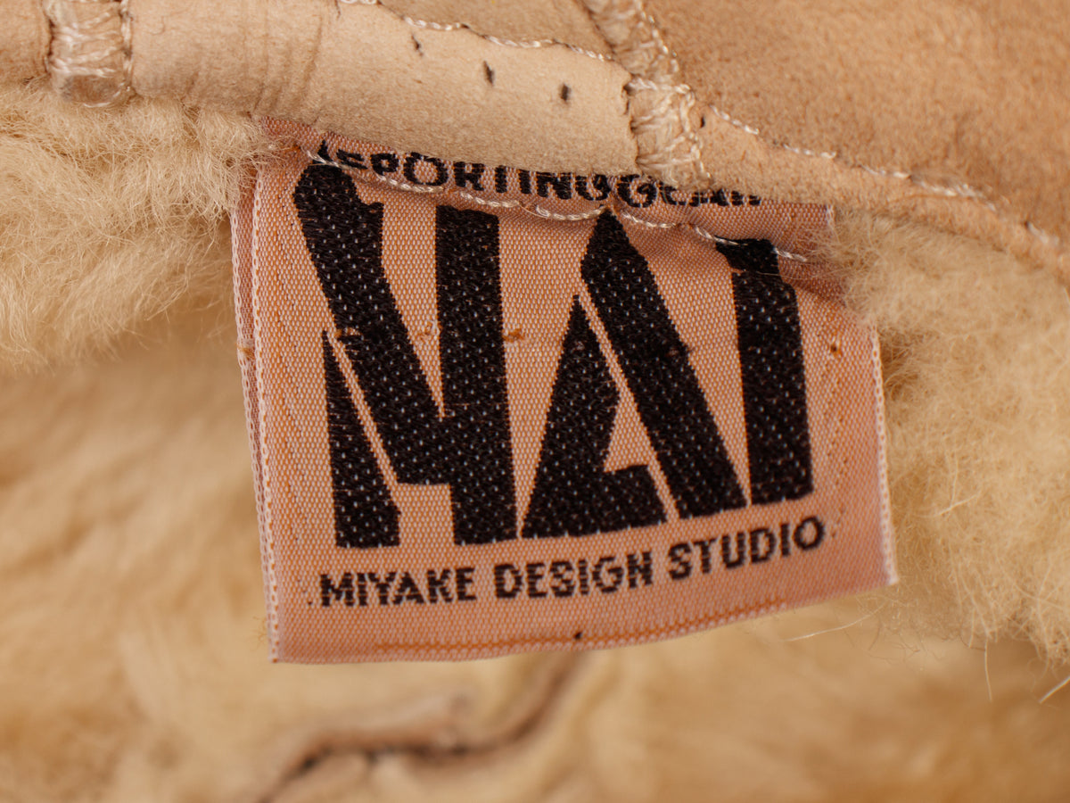 Issey Miyake Hai Sporting Gear Shearling Patchwork Skirt As-Is