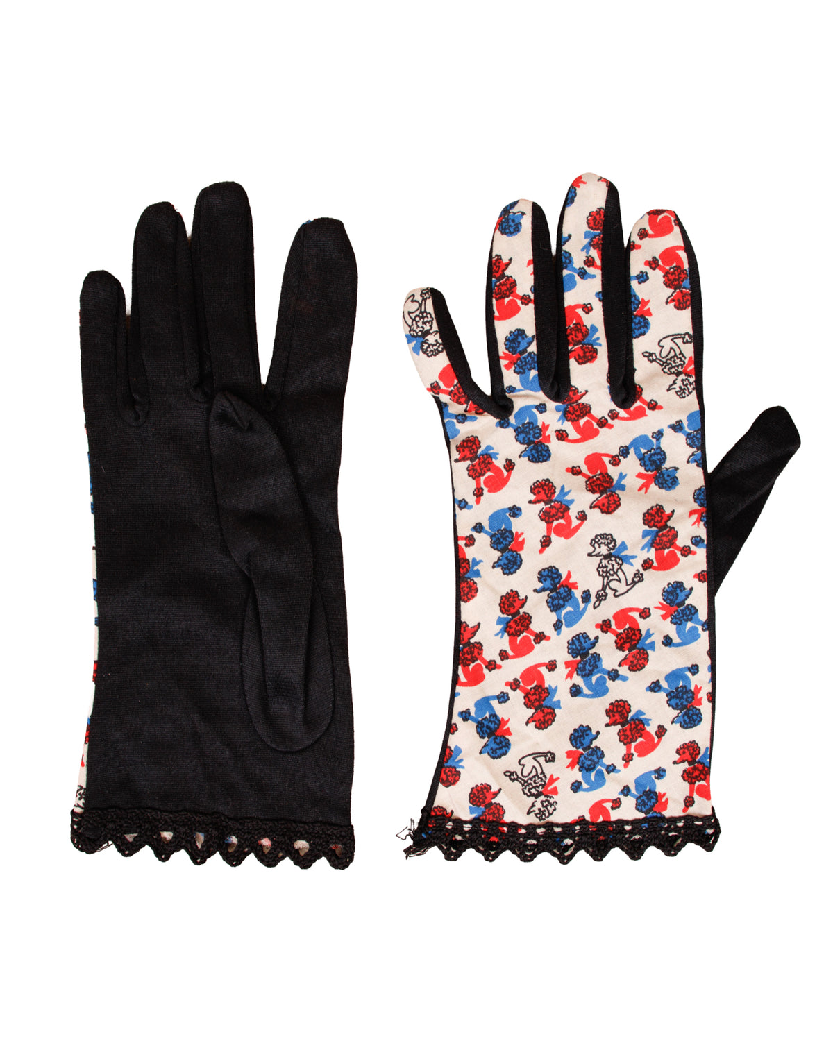 Teena Paige Poodle Print Dress & Matching Gloves Set