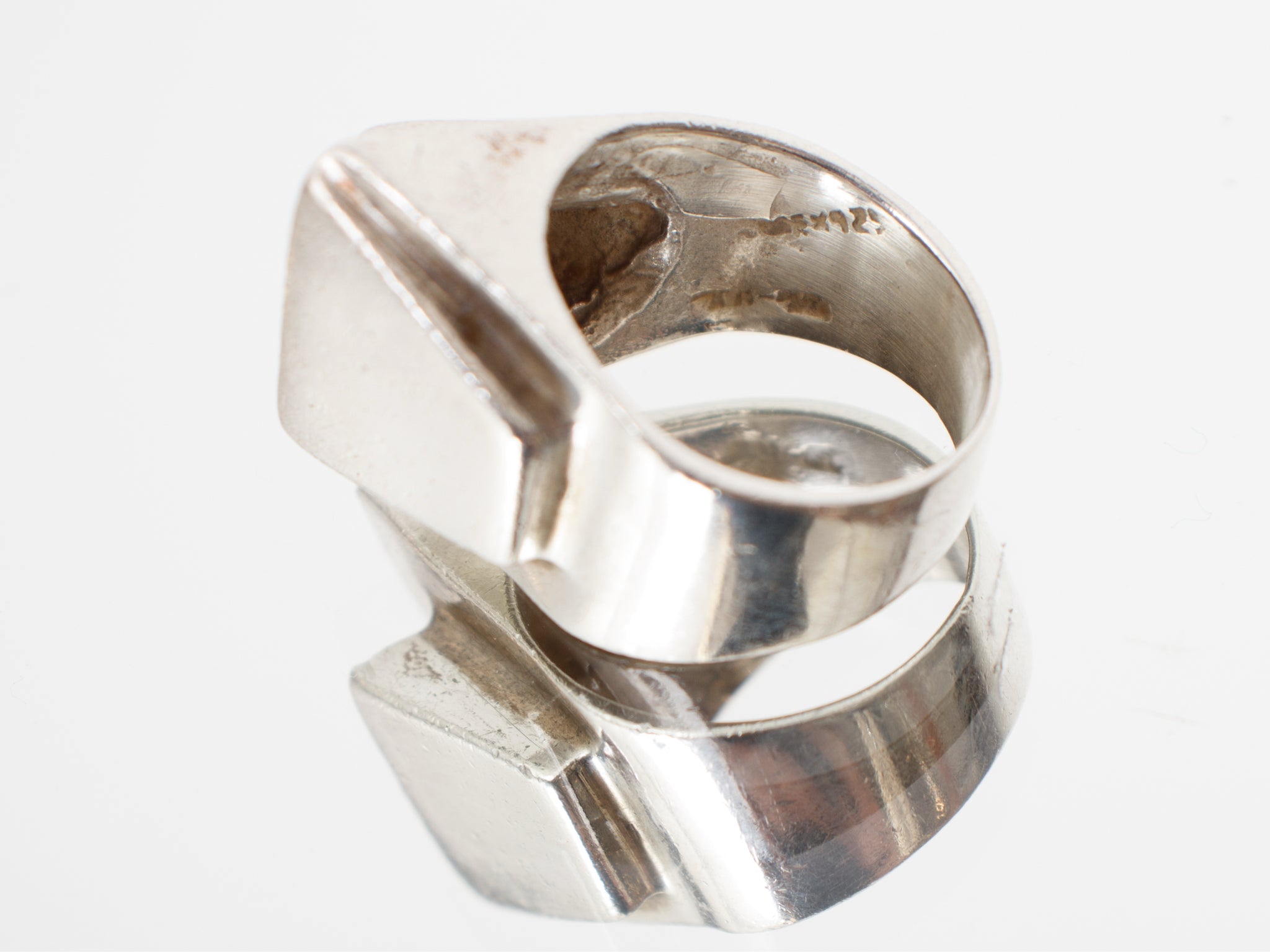 Mexico Sterling Silver Geometric Dome Ring