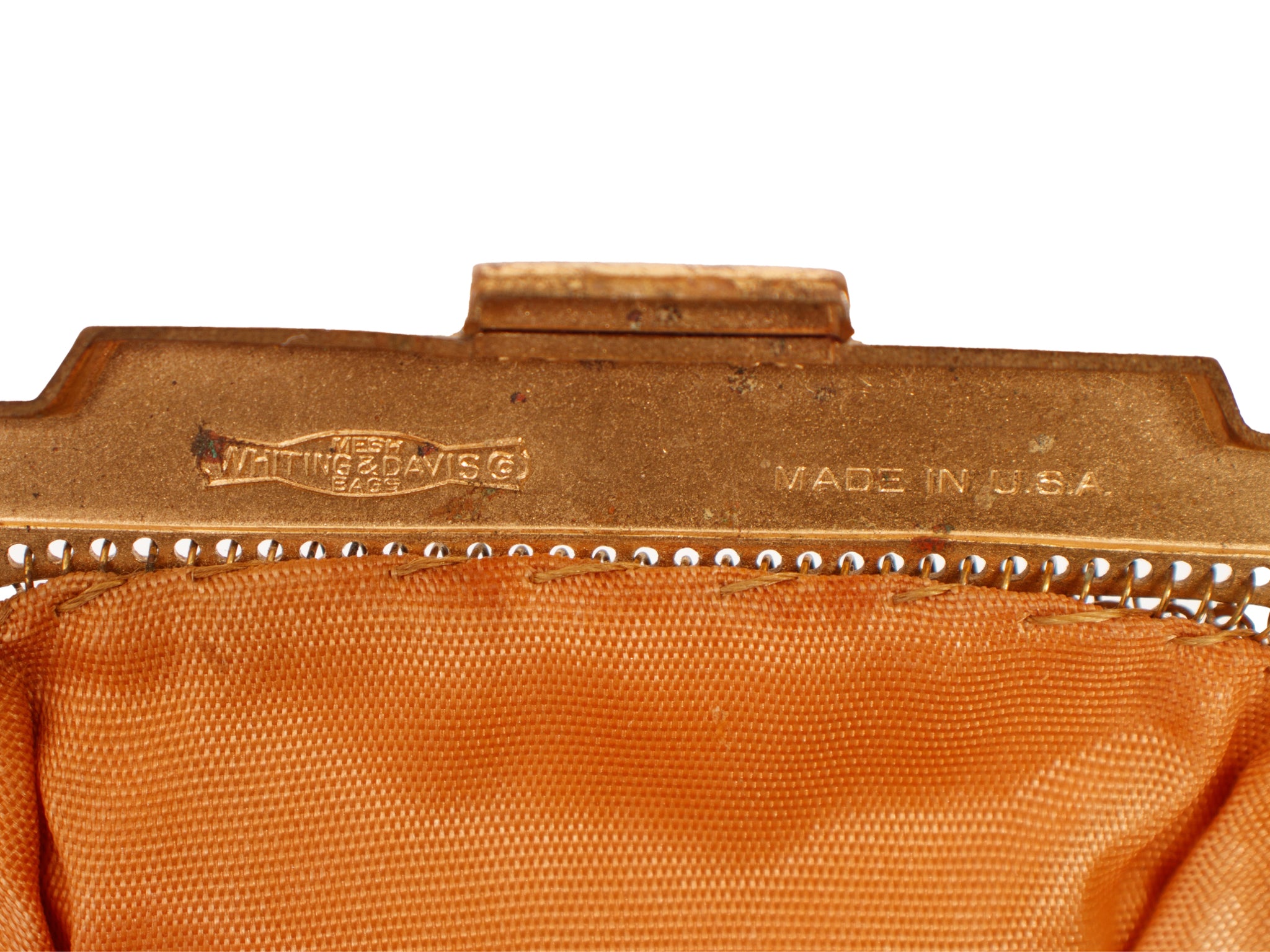 Whiting & Davis Gold-Tone Mesh Coin Purse