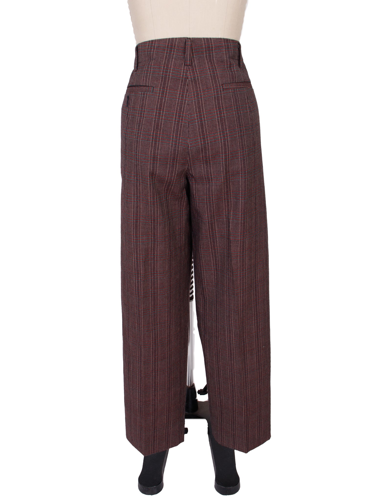 Y's For Men Wool Plaid Pantsuit