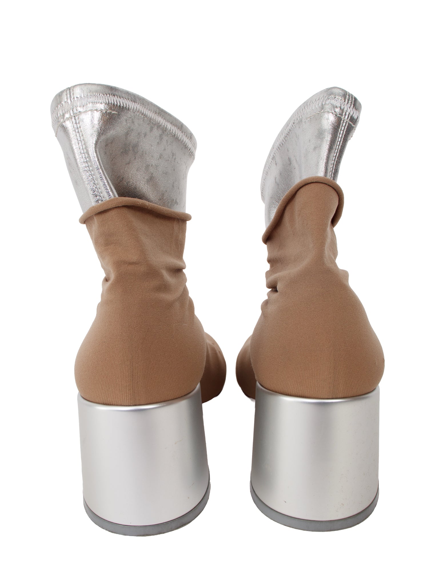 MM6 Maison Margiela Metallic Leather Stocking Boots – Mercy Vintage