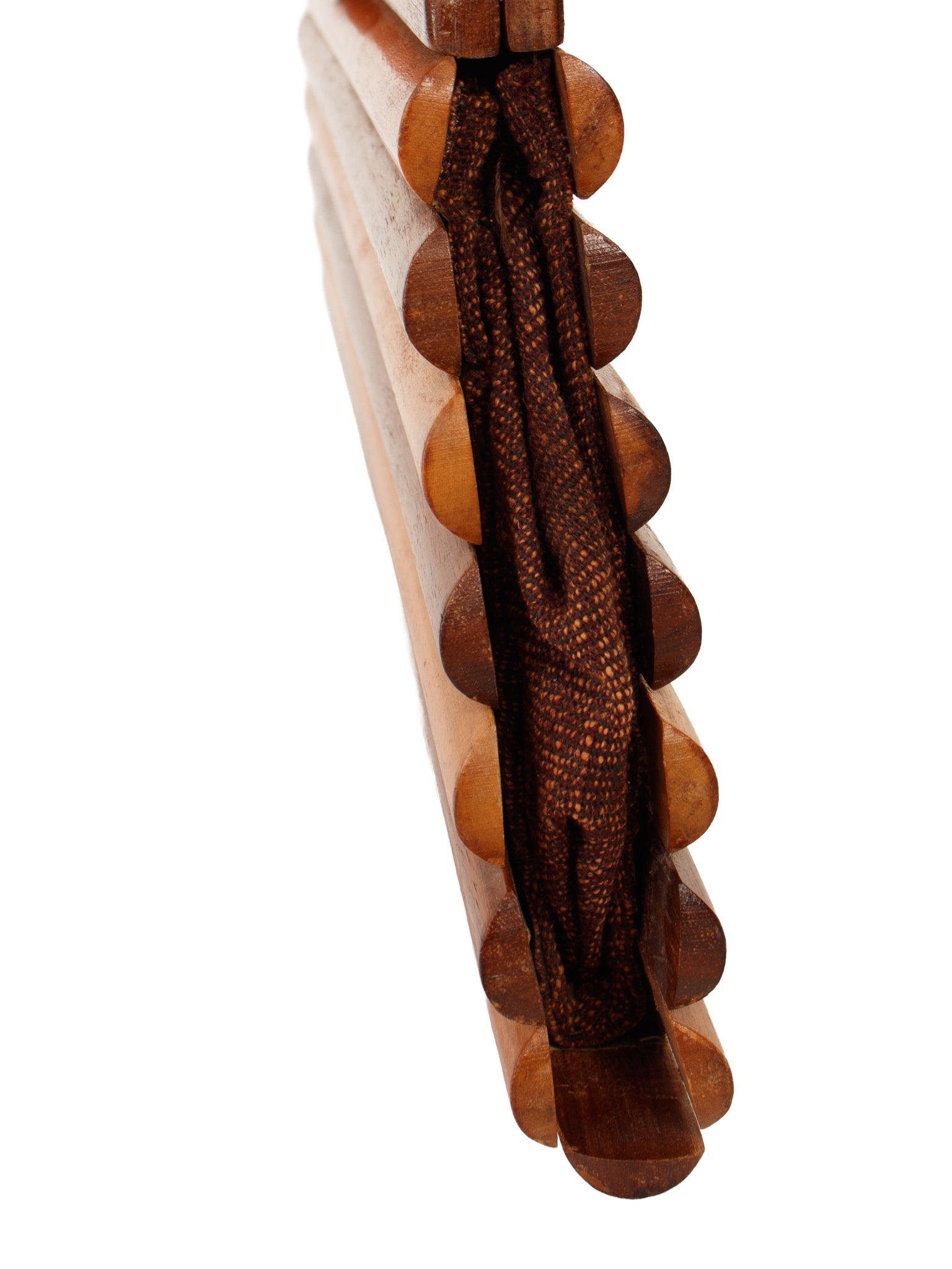 1940s Hawaiian Tambour Wood Slat Clutch