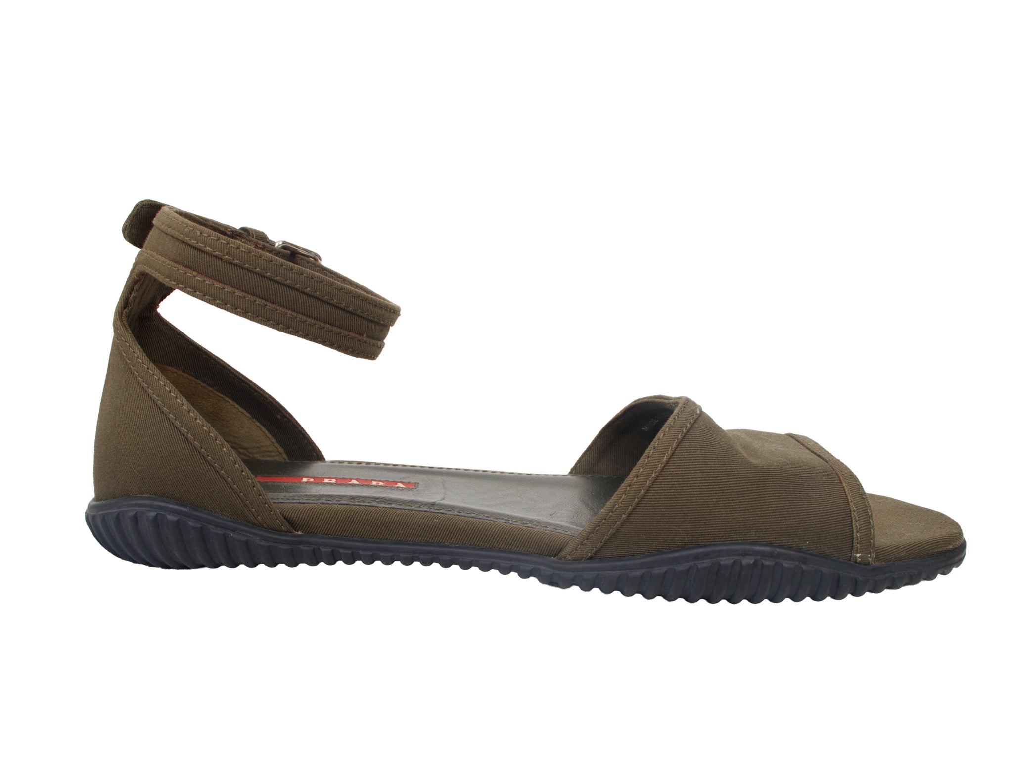 Prada Sport Canvas Ankle Strap Sandals