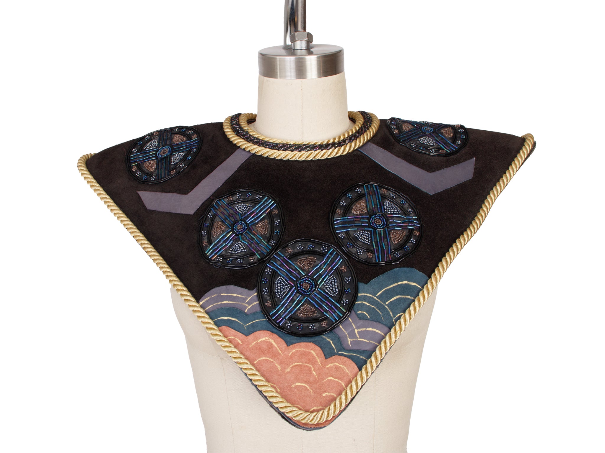 Laise Adzer Suede Art-To-Wear Collar