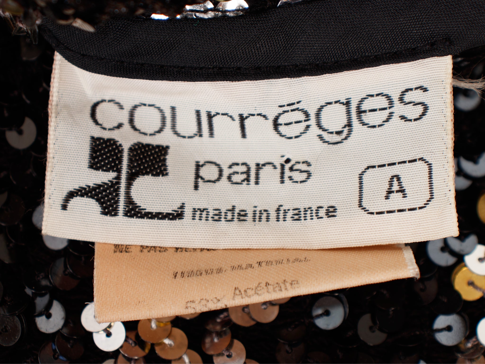 1970s Courreges Sequin Knit Gown
