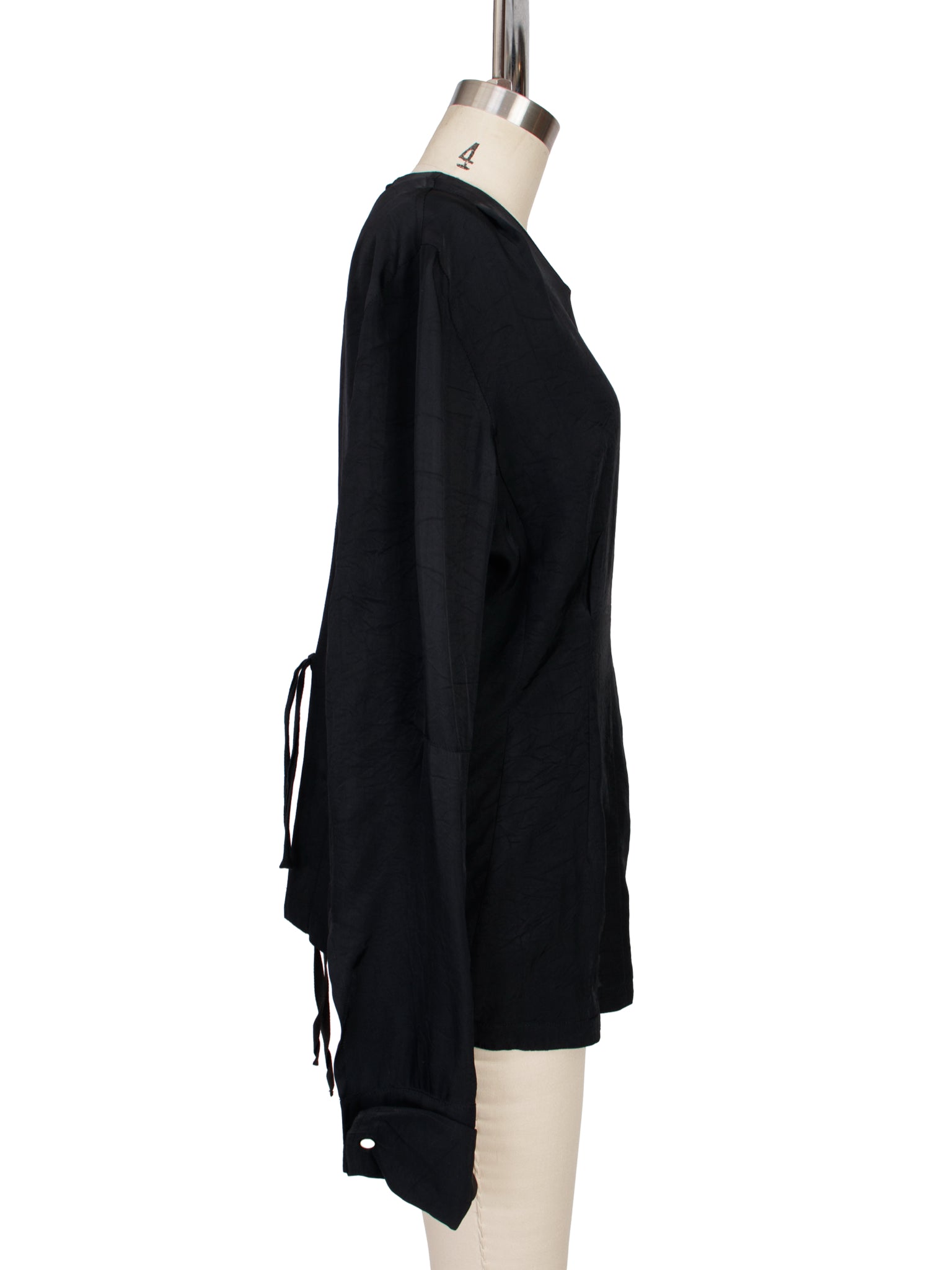 Ann Demeulemeester Twill Open Tie Back Blouse