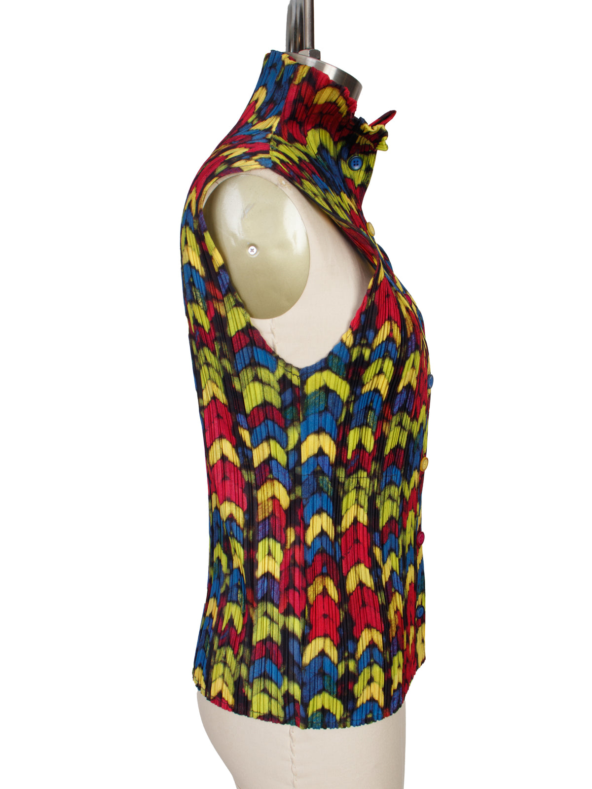 2001 Pleats Please Abstract Print Vest