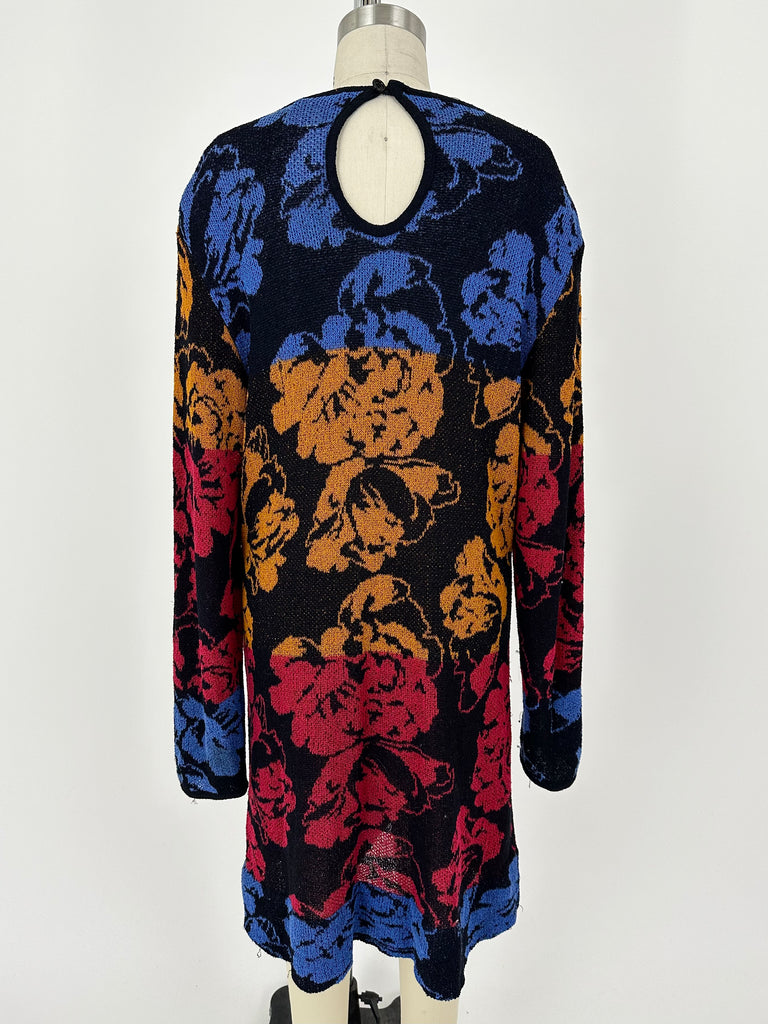 80s Missoni Floral Knit Dress