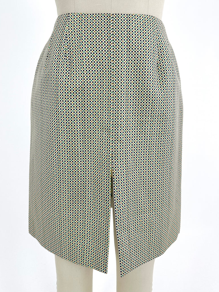 80s Geoffrey Beene Jacquard Skirt Set