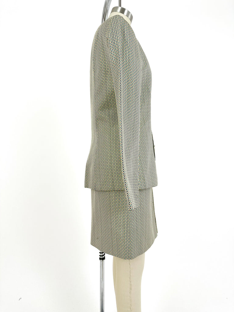 80s Geoffrey Beene Jacquard Skirt Set