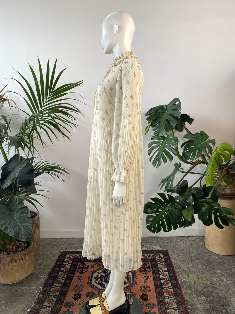 Ganni Floral Plisse Dress Mercy Vintage